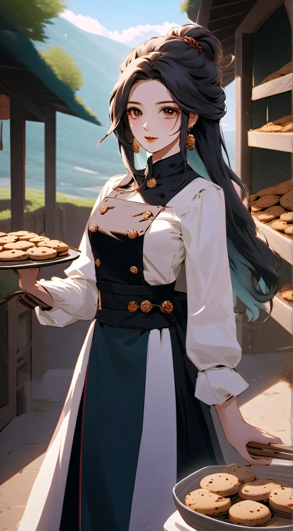 ai character: Mha baking cookies background