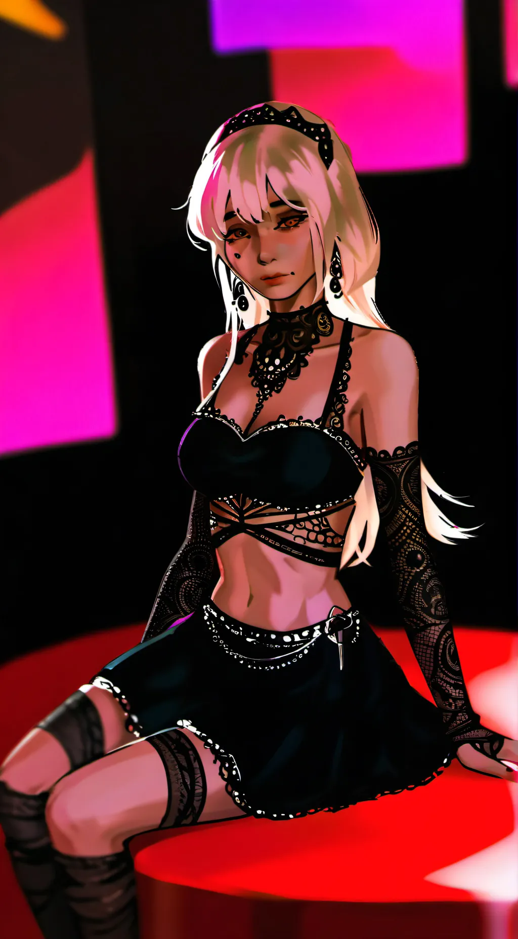 ai character: Sus girl background