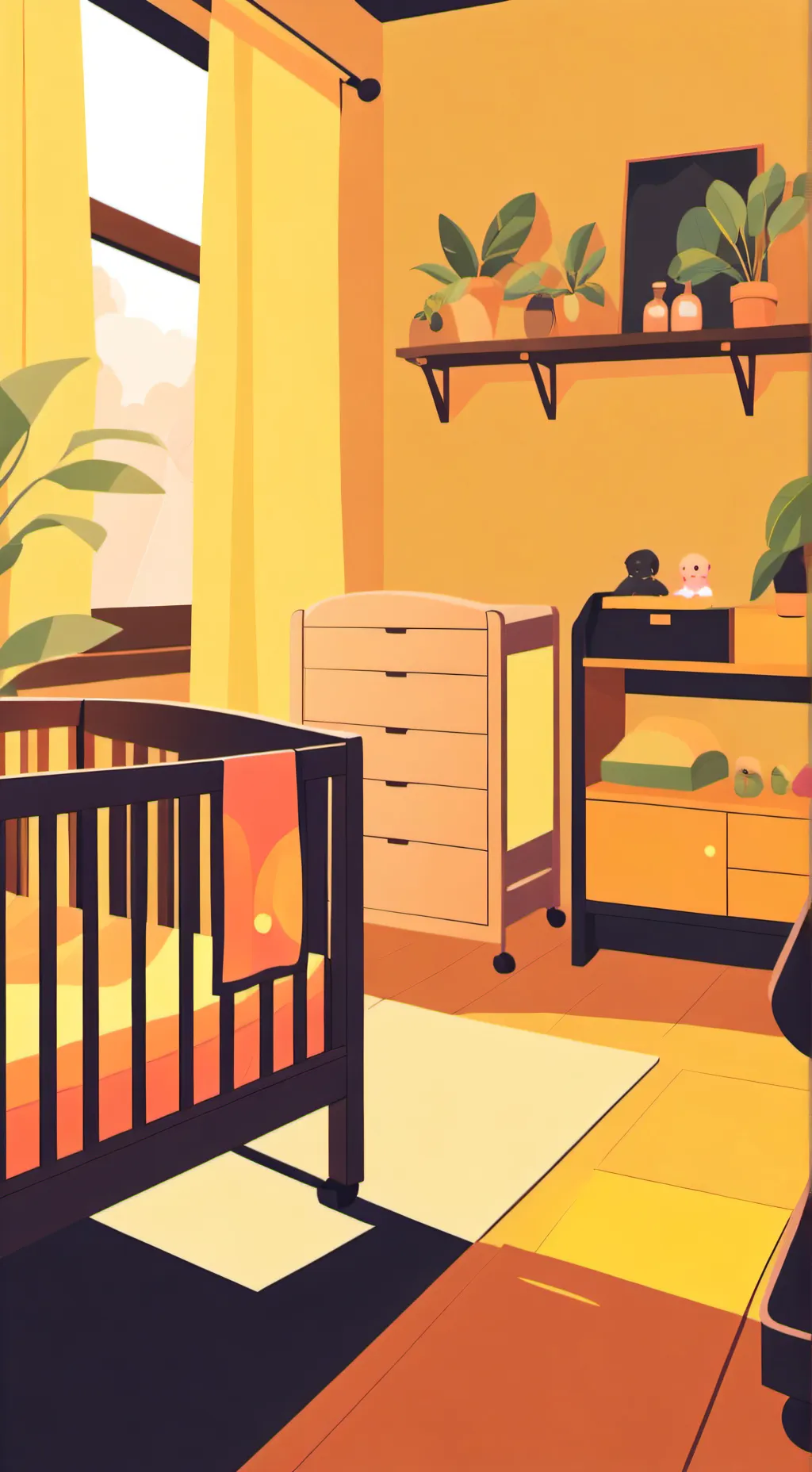ai character: Babies room background