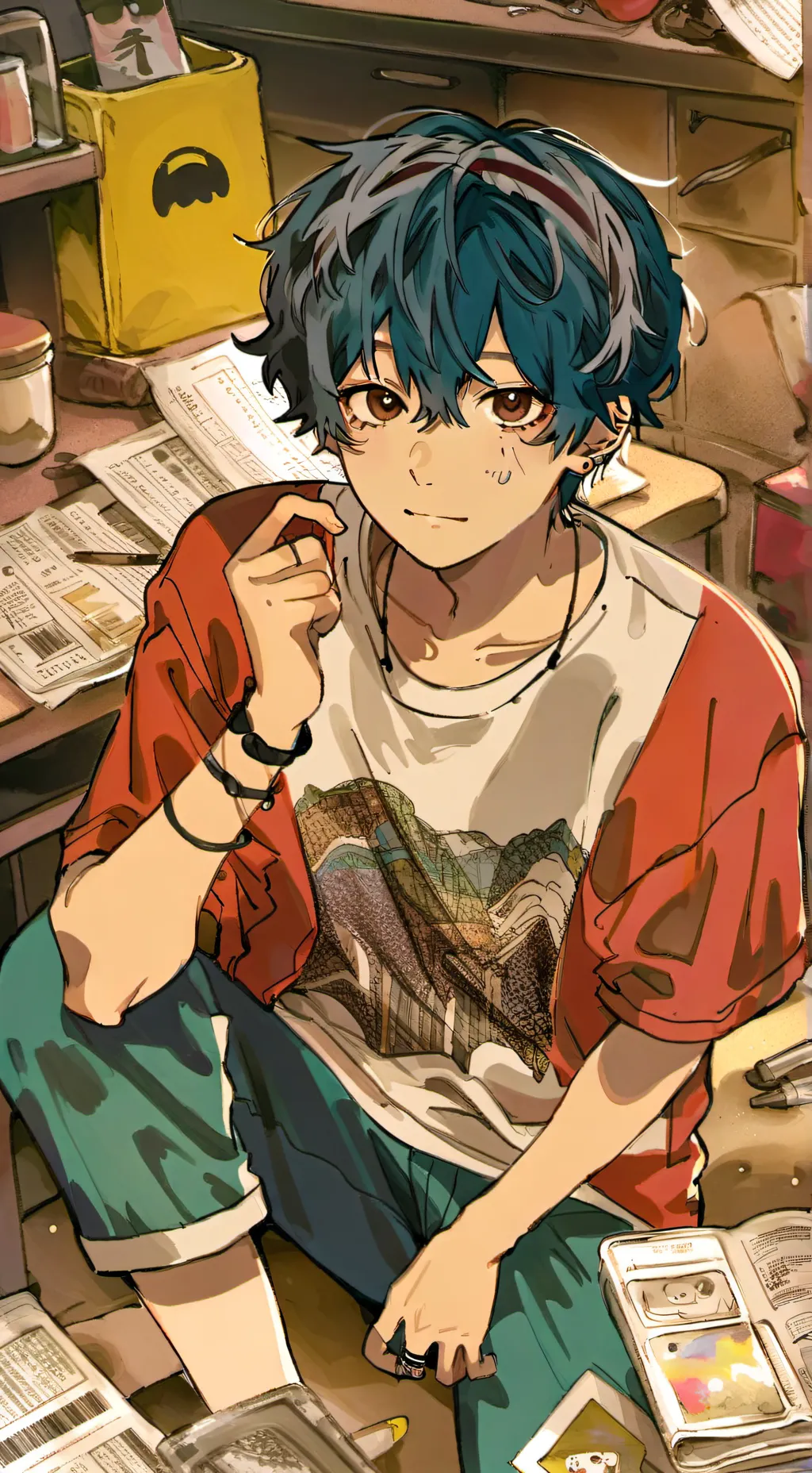 ai character: • milo • background