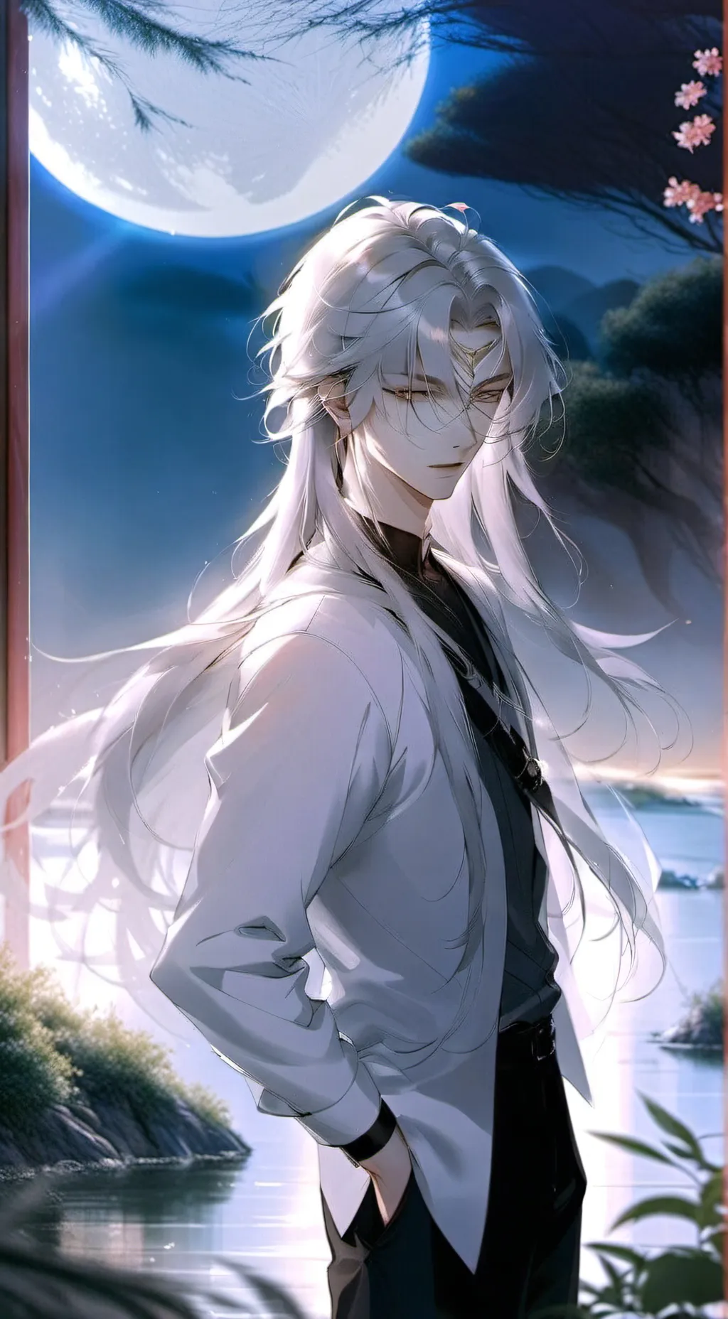 ai character: 白墨 background