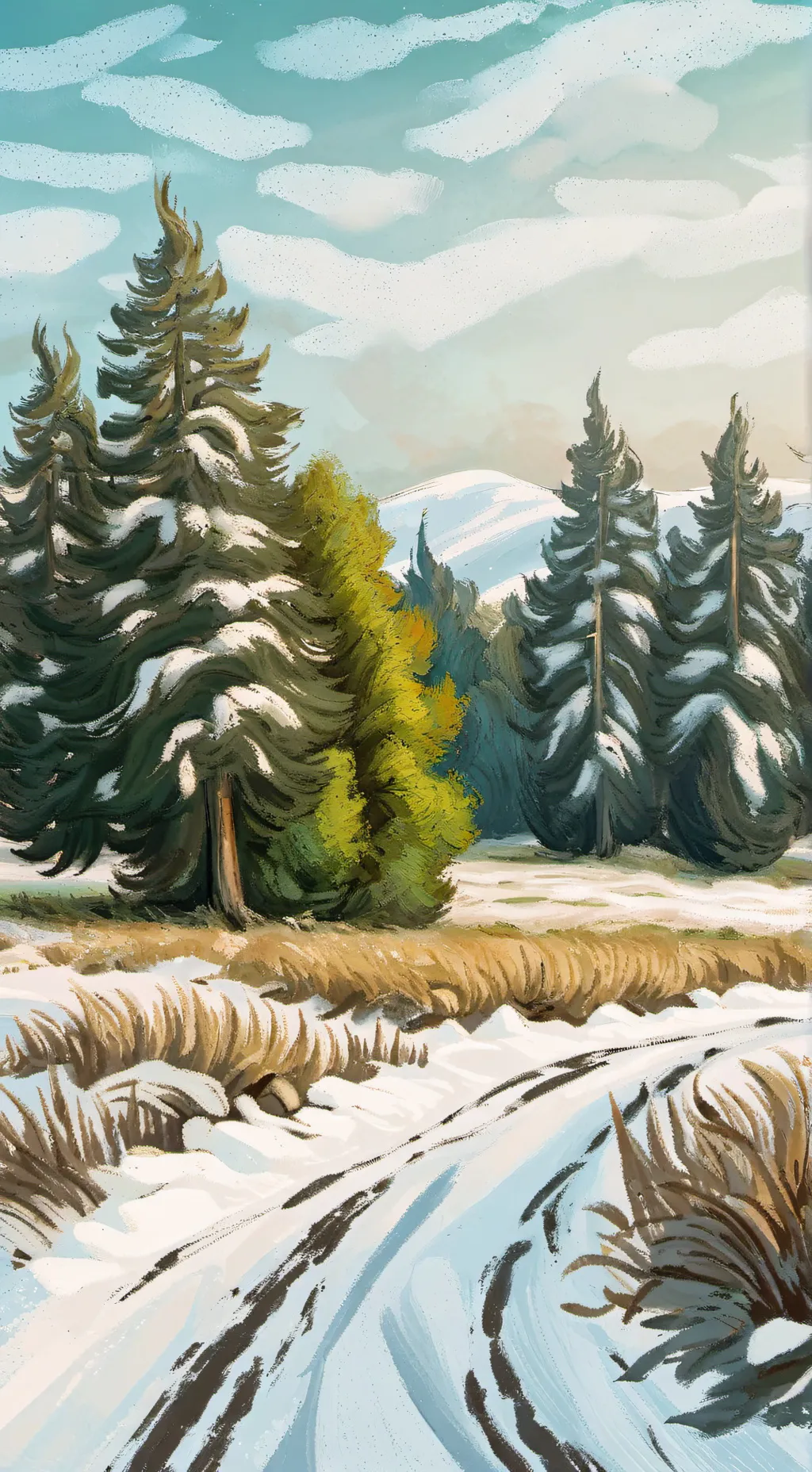 ai character: Snow Day! background