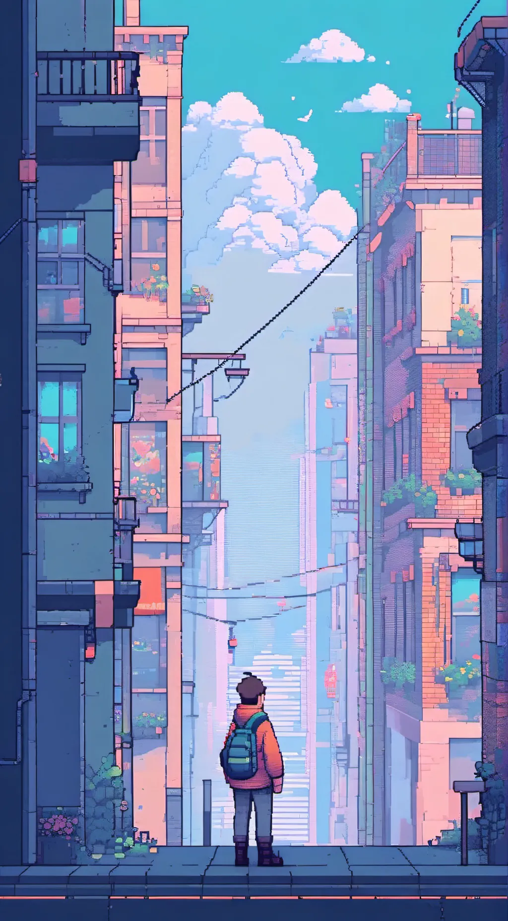 ai character: bluey(aka James) background