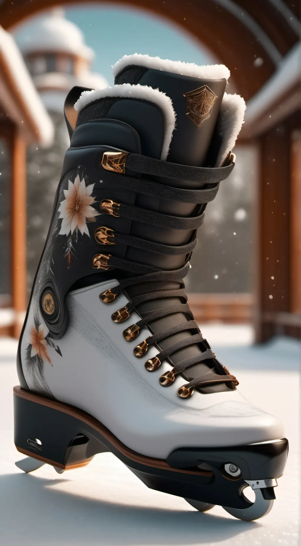 ai character: ice skate fpe background