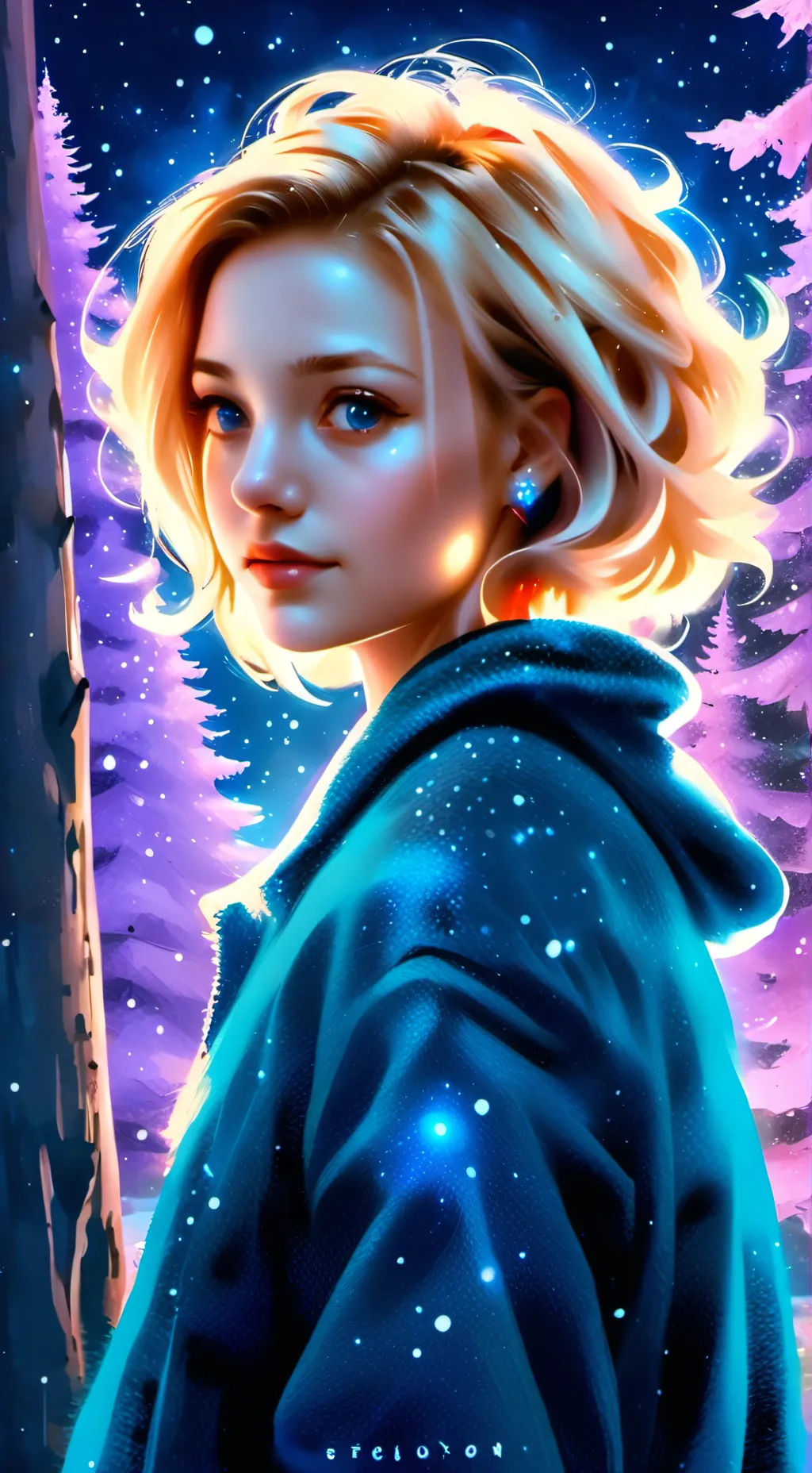 ai character: Moon background