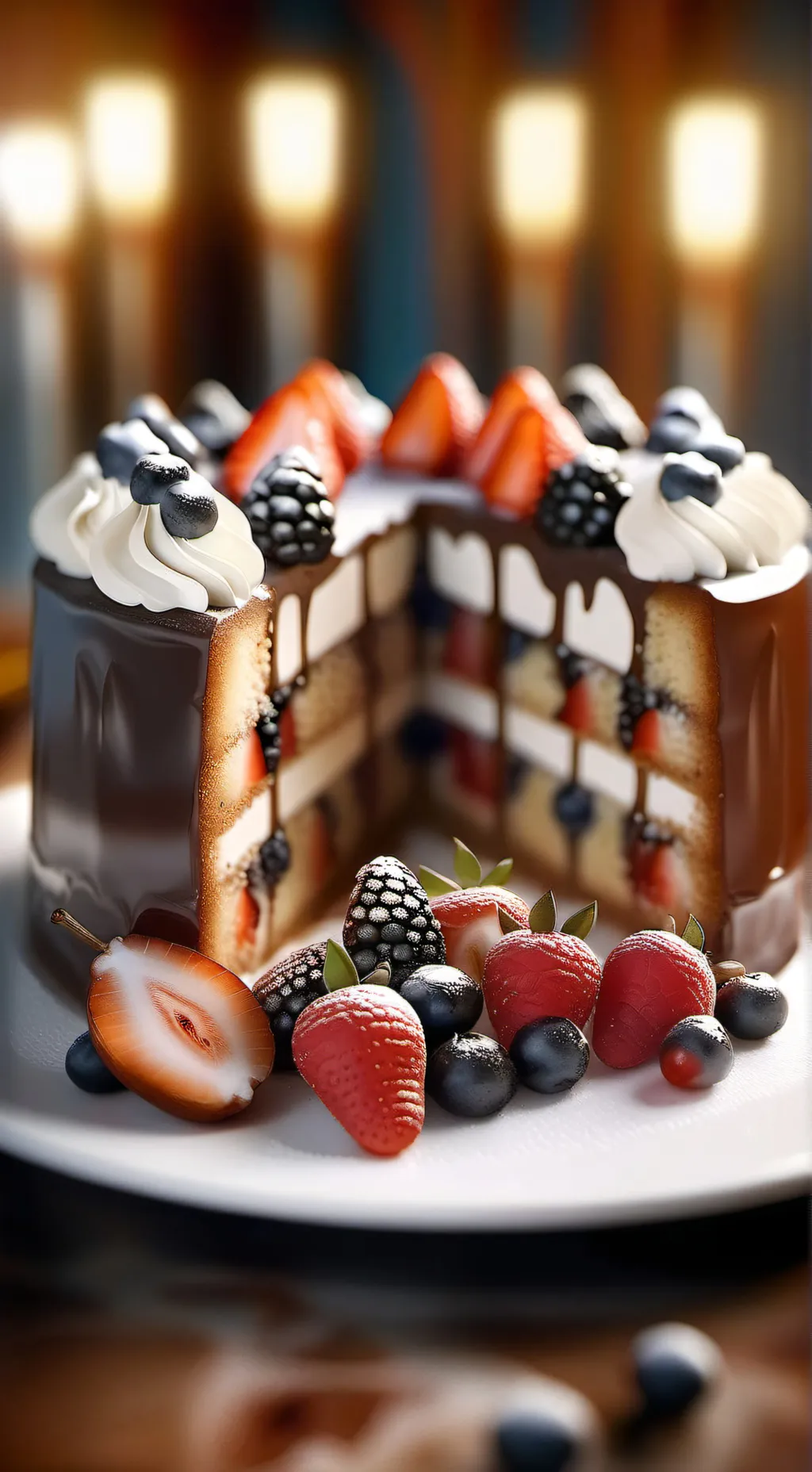 ai character: fruitcake background