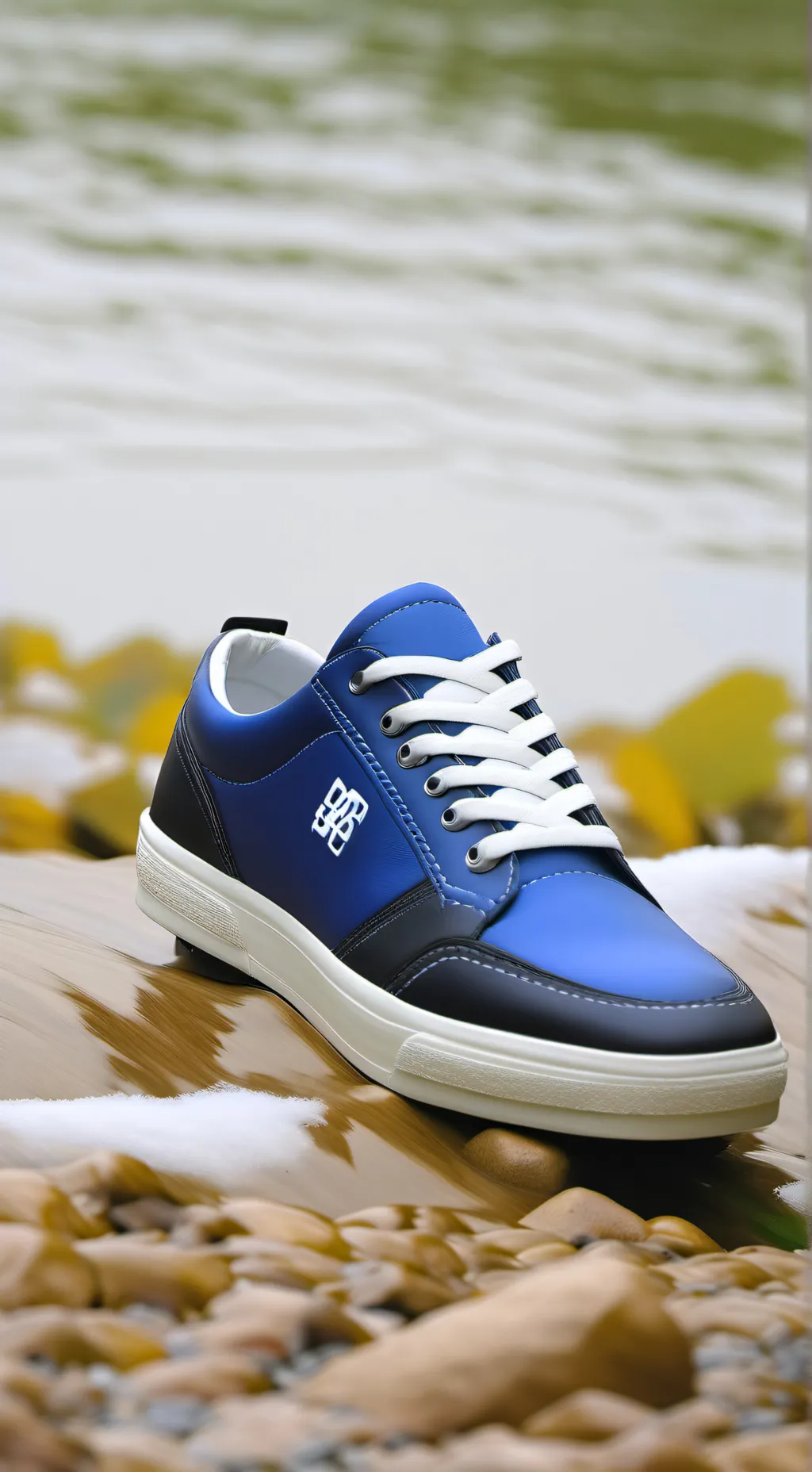 ai character: Blue shoe background