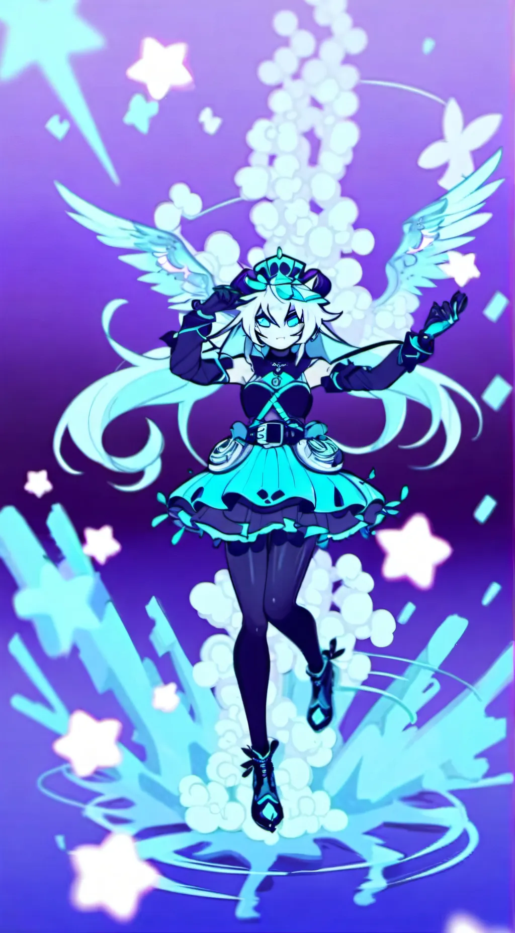 ai character: Shadow milk cookie background