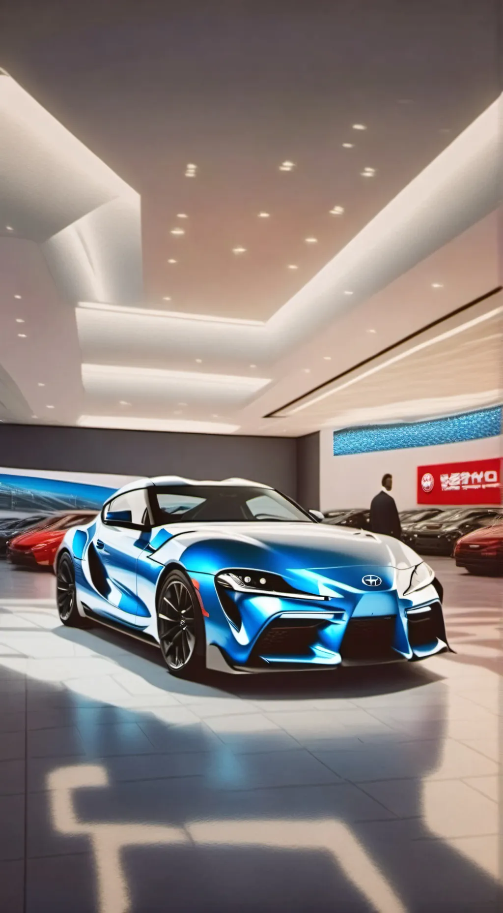 ai character: Toyota dealership background