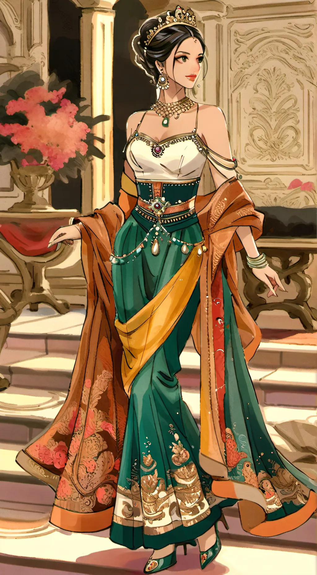 ai character: Andrea  background