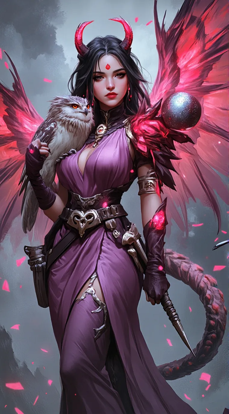 ai character: Lantern seed fire background