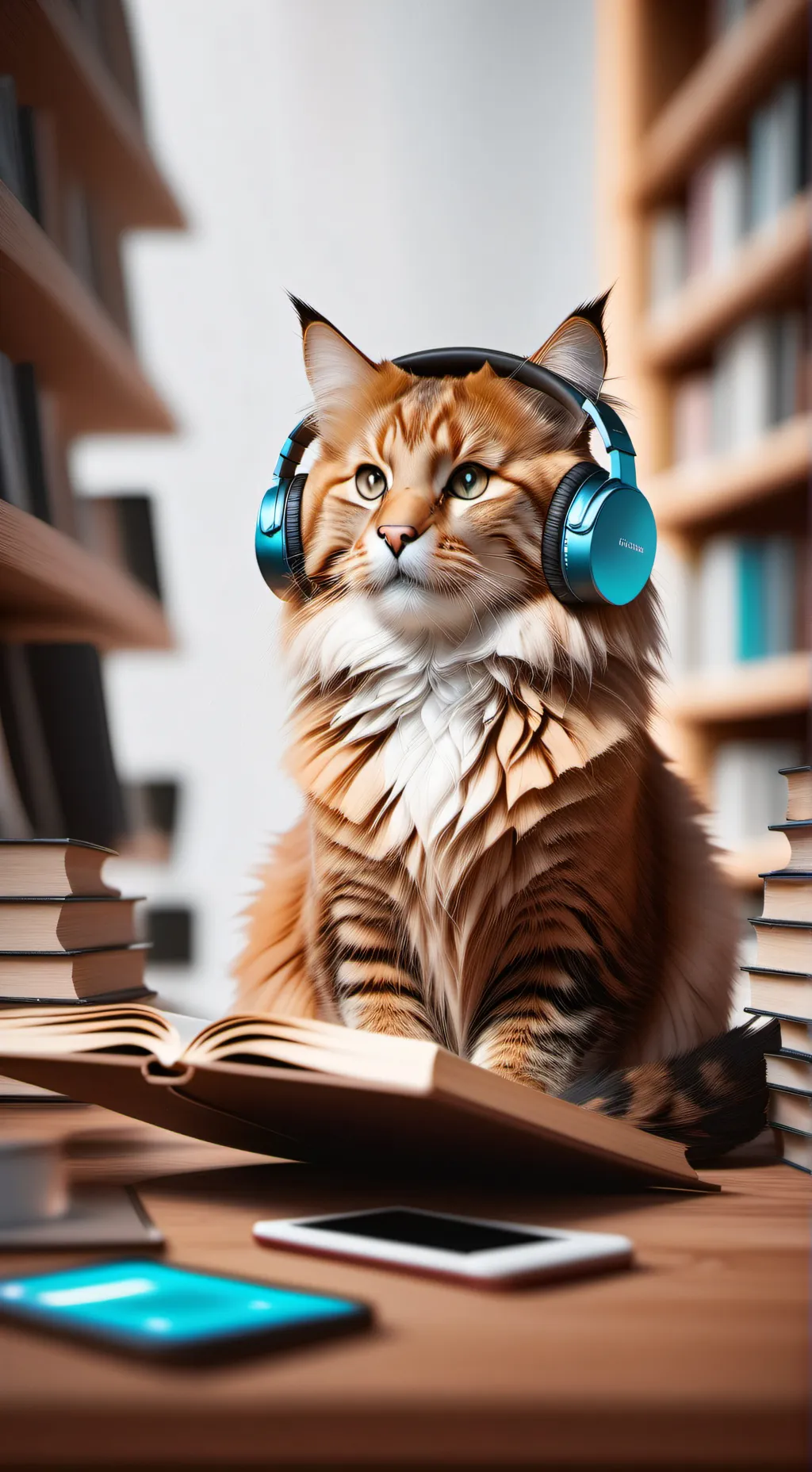 ai character: The Feline Literar background