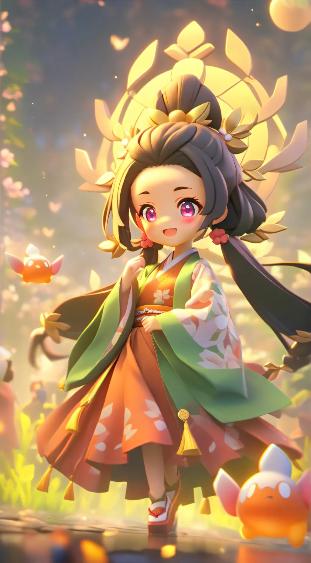 ai character: nezuko background