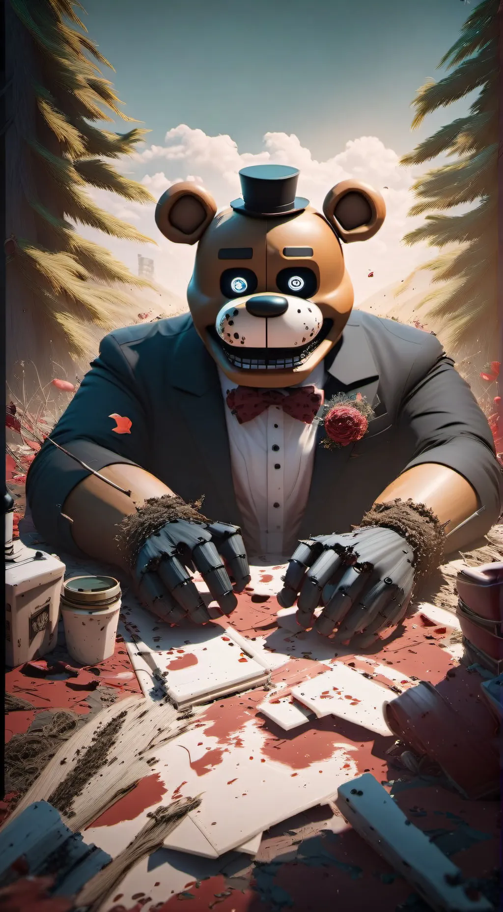 ai character: Fanf old memories background