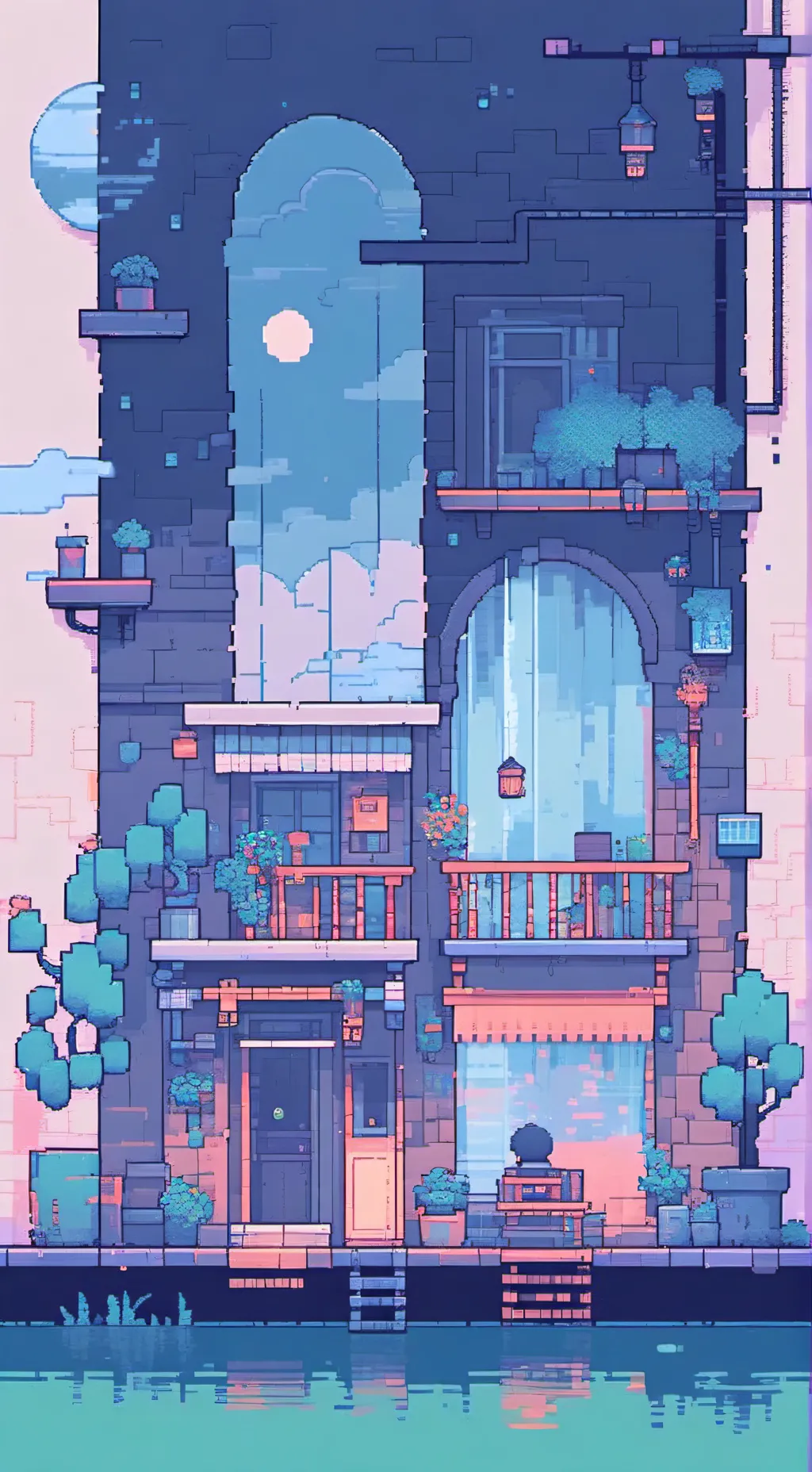 ai character: xiaro x calcé  background