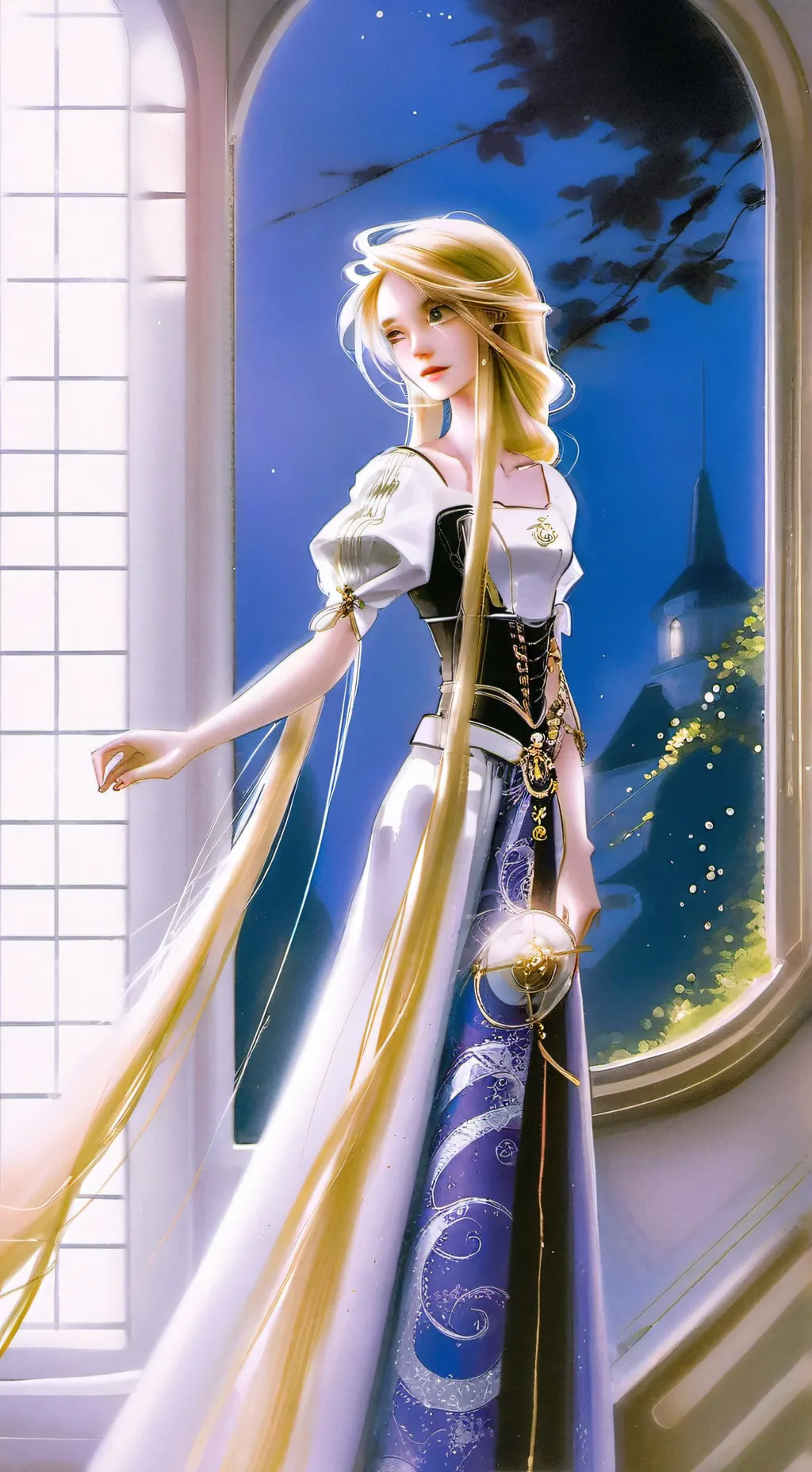ai character: Rapunzel background