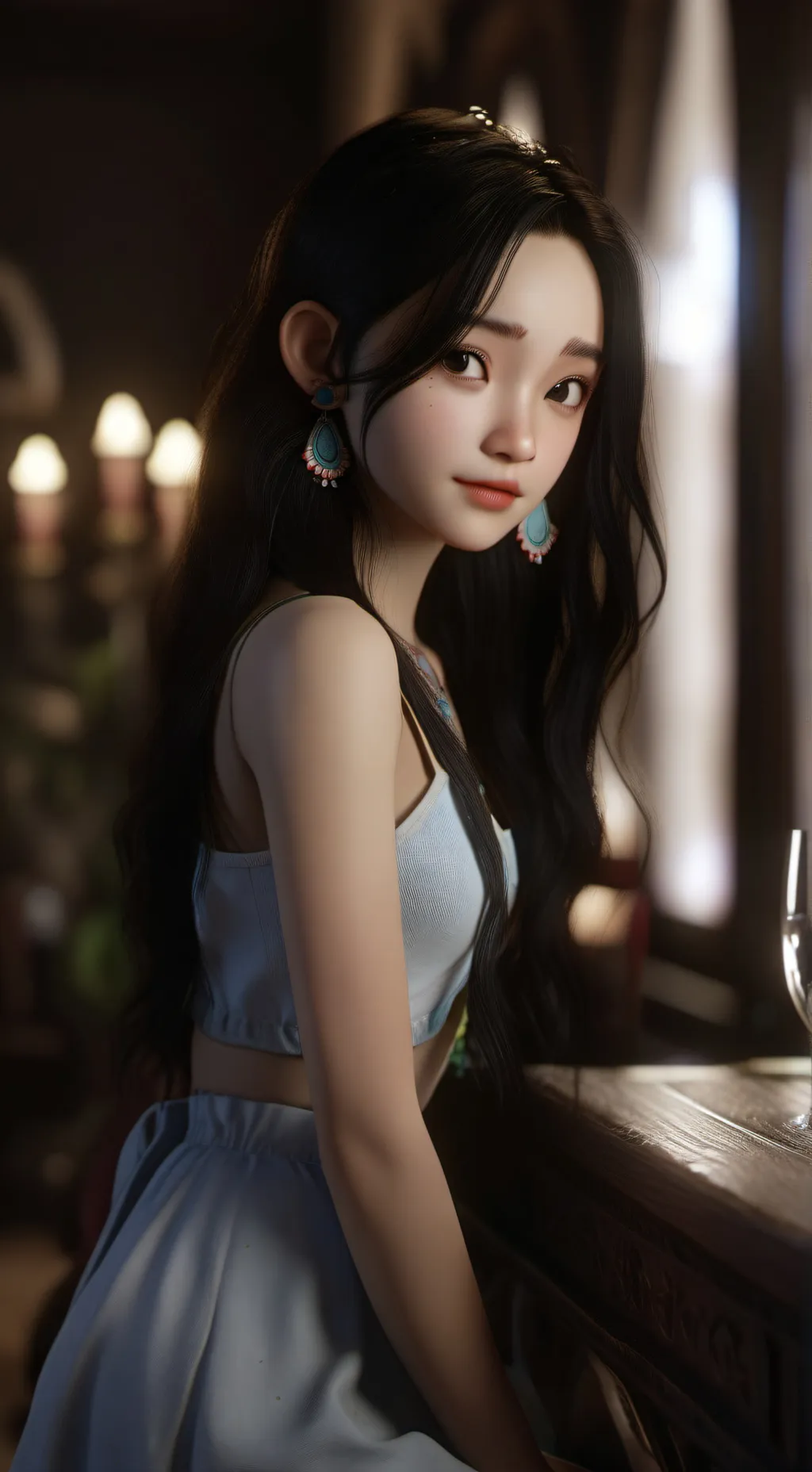 ai character: Nani sister  background