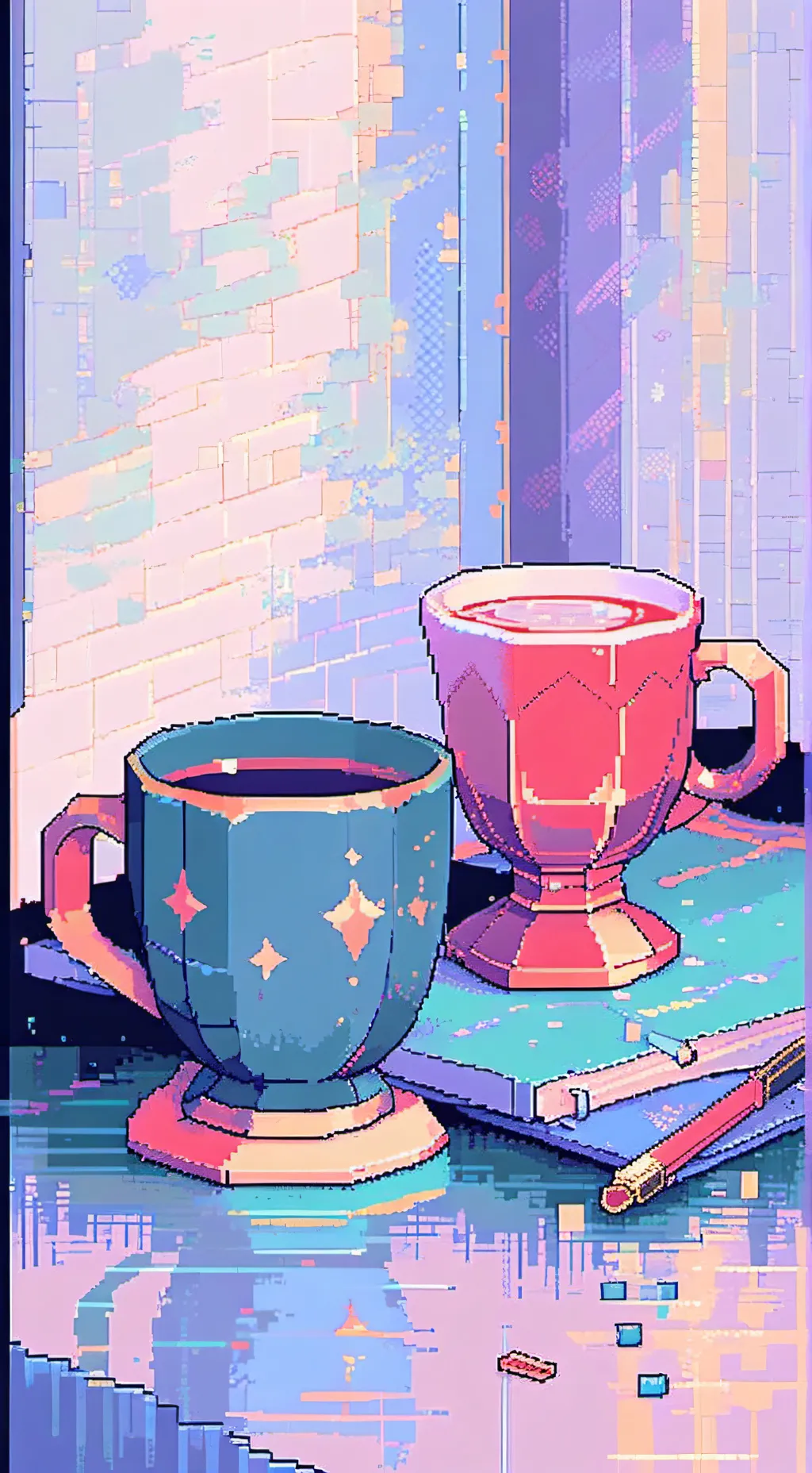 ai character: cuphead and mugman background