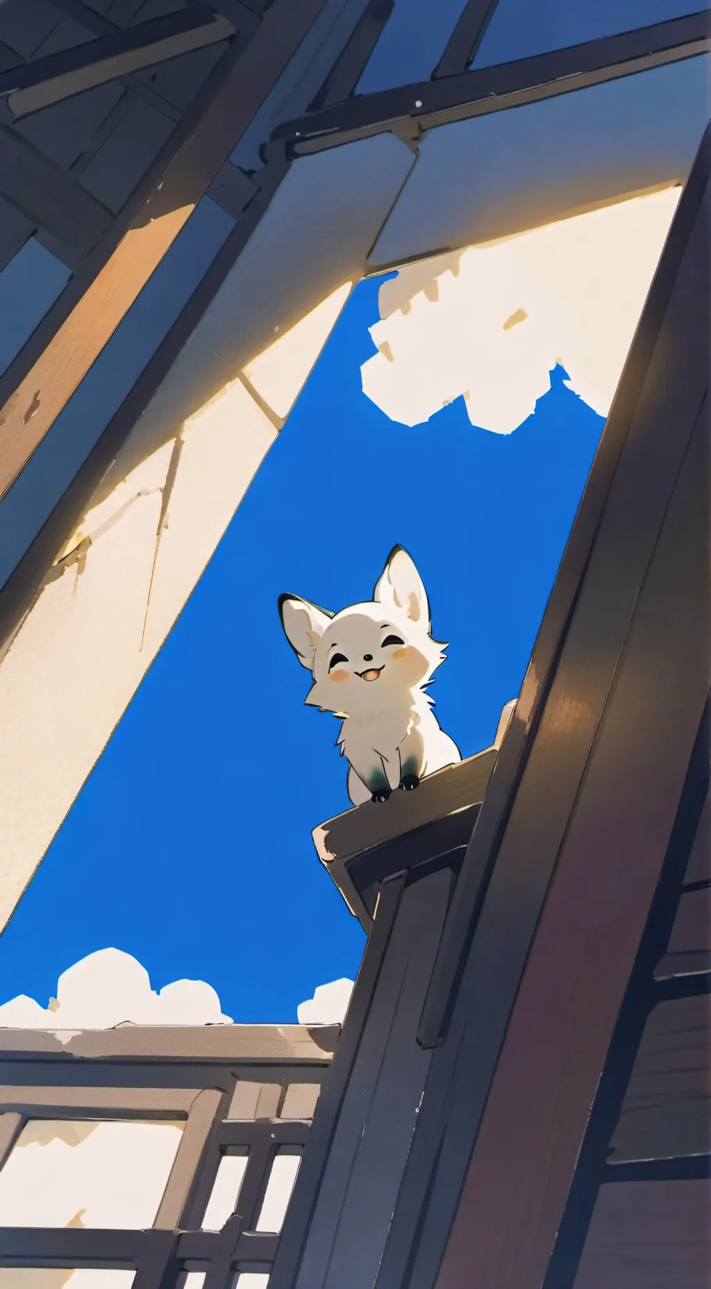 ai character: Be a baby fox background