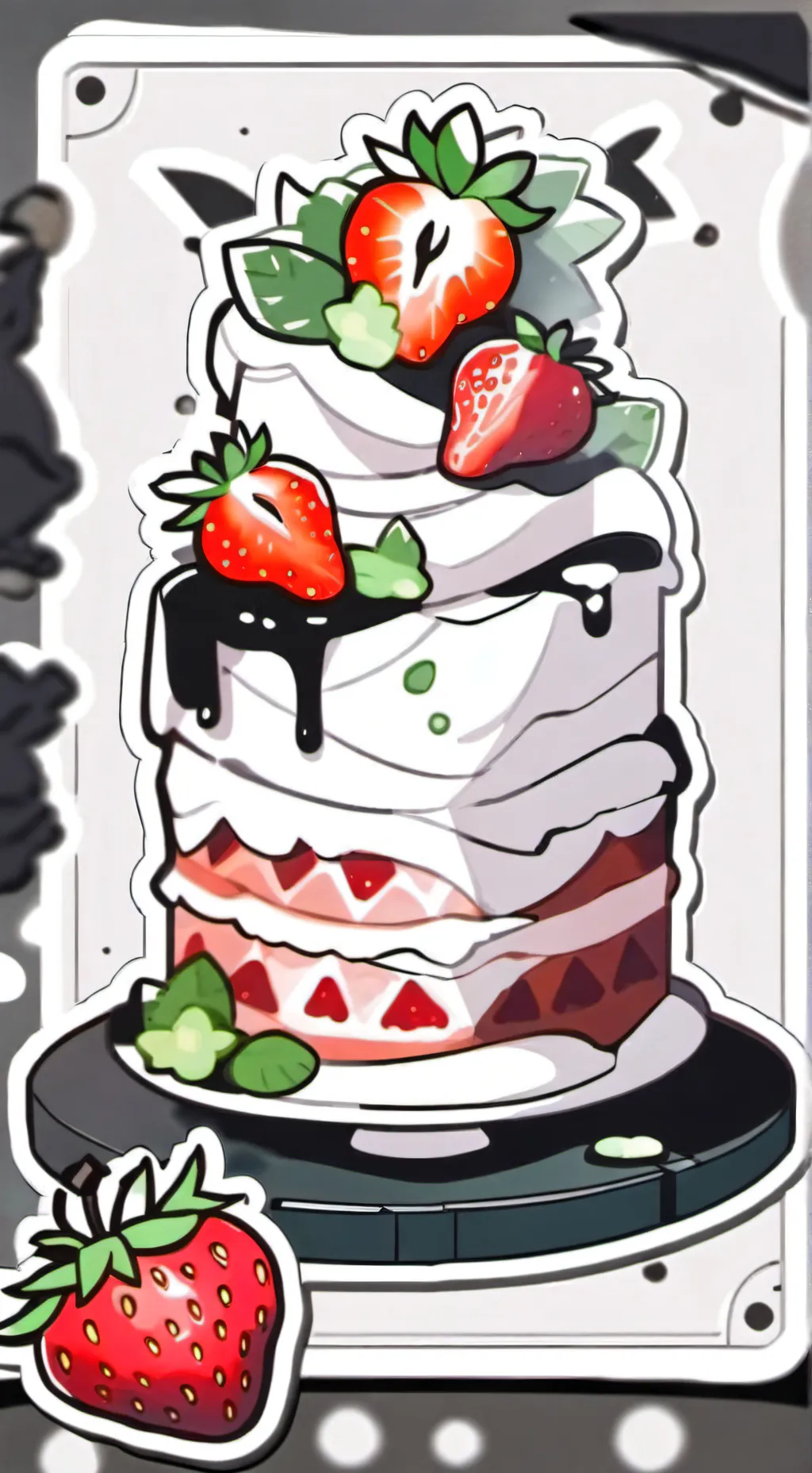 ai character: Fruitcake🍓 background