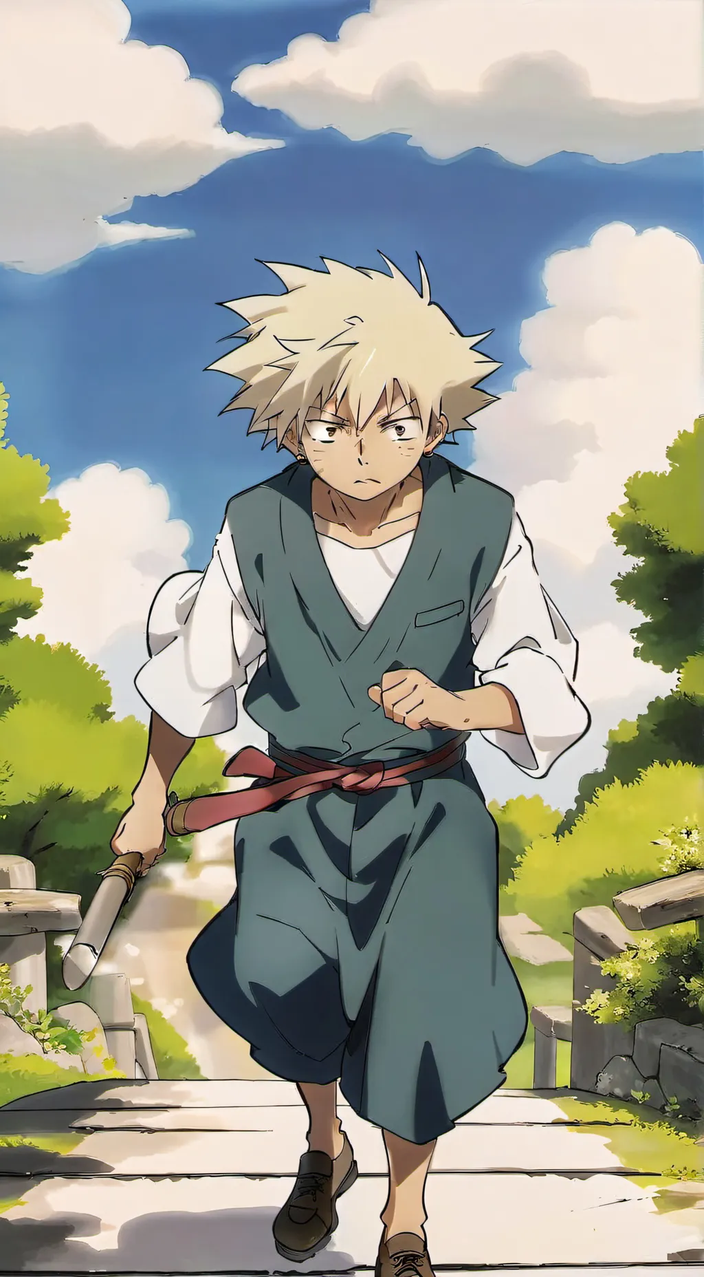 ai character: Katsuki Bakugo background