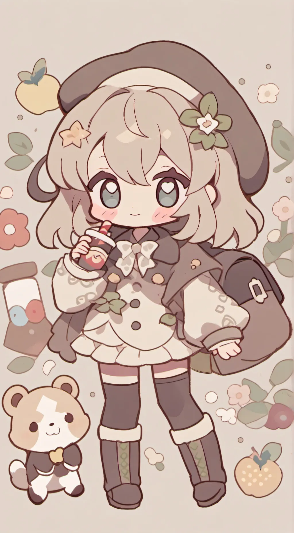 ai character: Ds camping  background