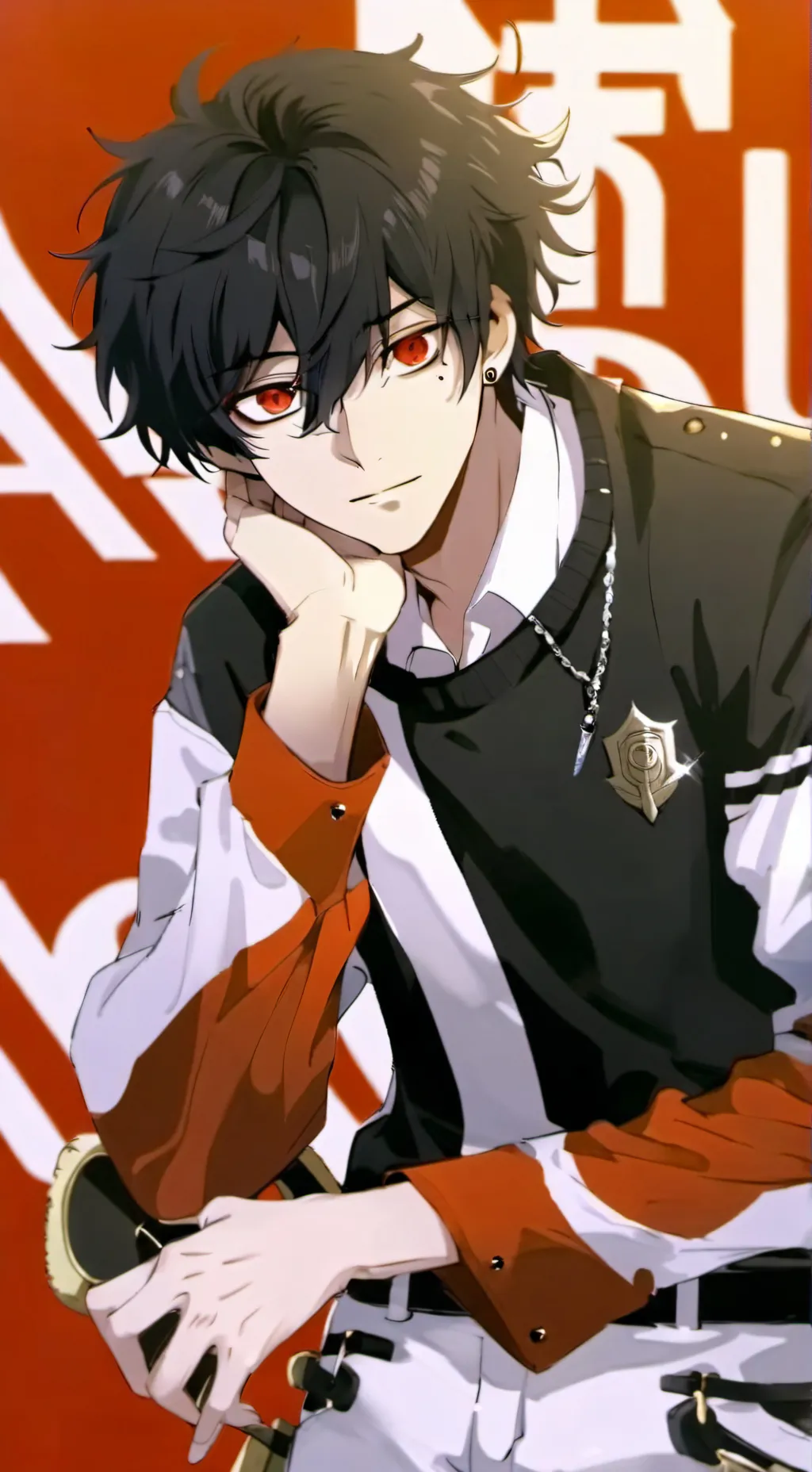 ai character: Davino(Red) background