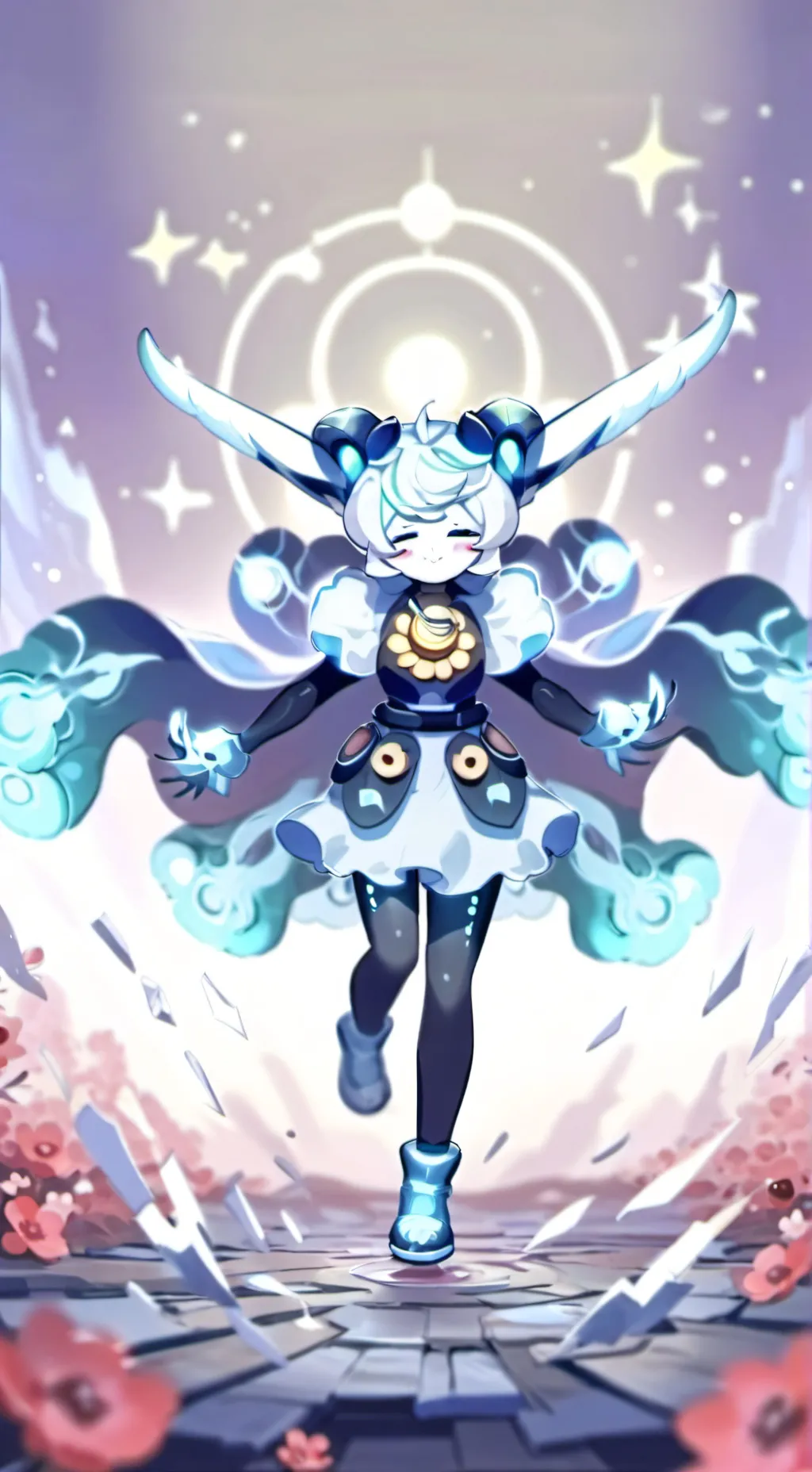 ai character: frilledjellyfish.. background