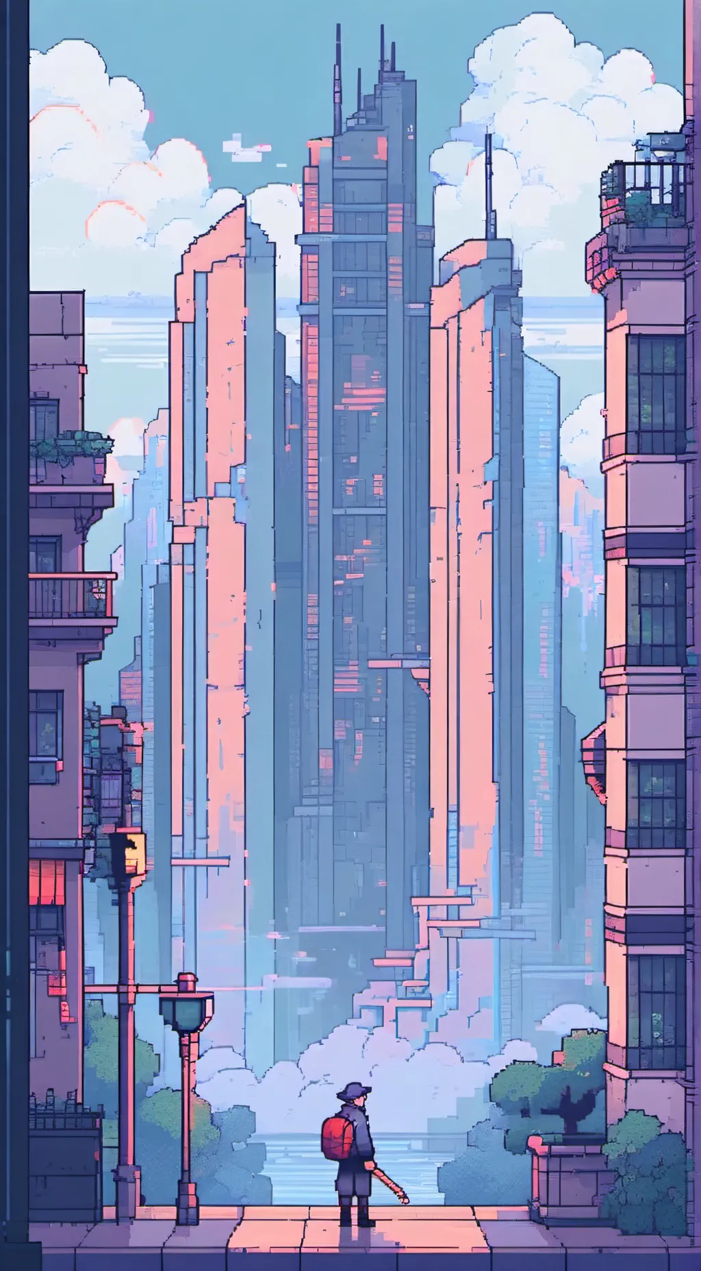 ai character: the silver tree background