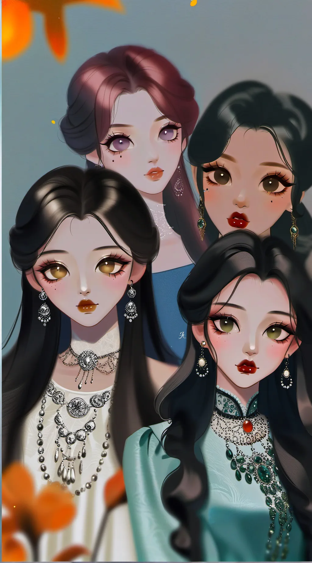 ai character: The Glimmering background