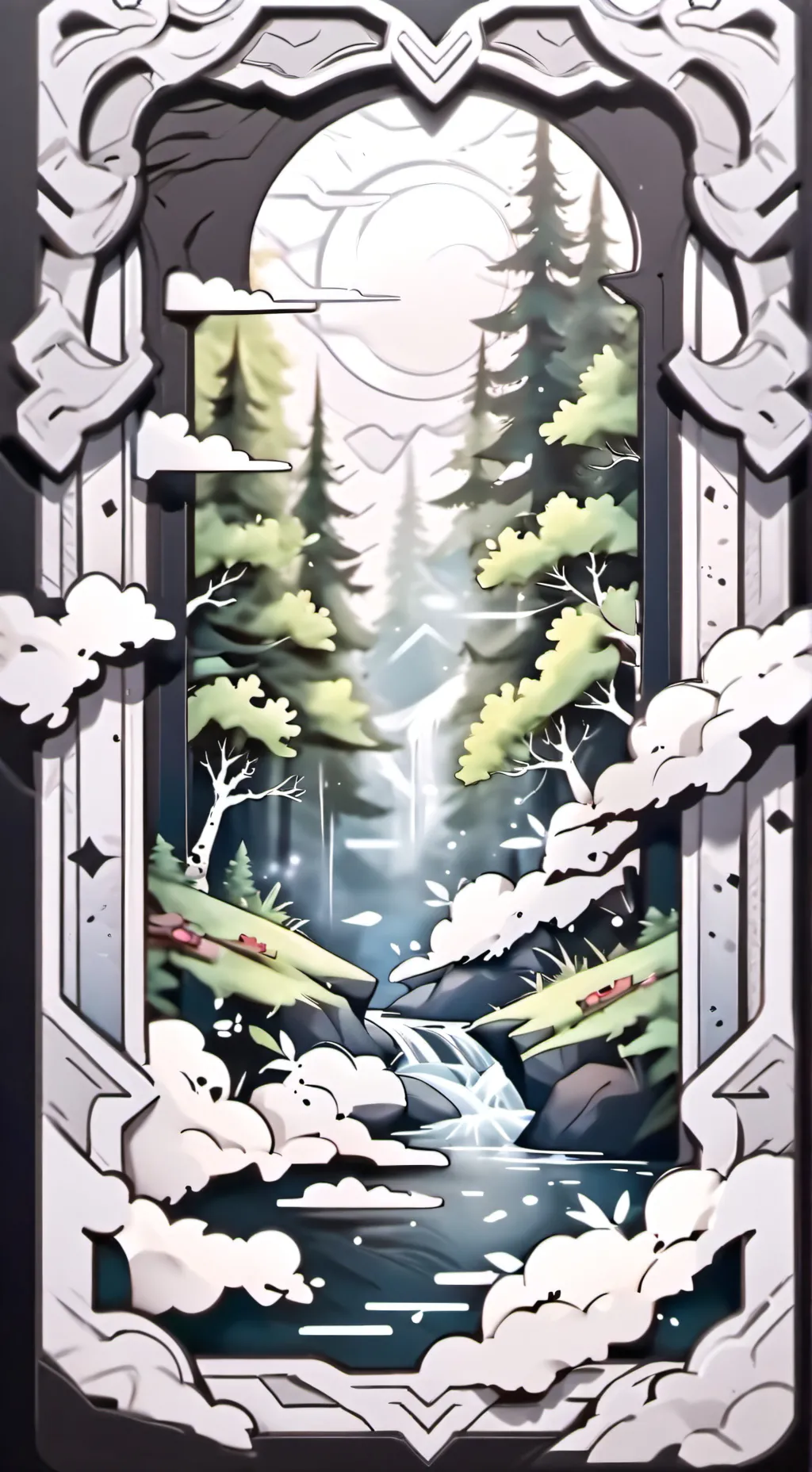 ai character: Love shower background