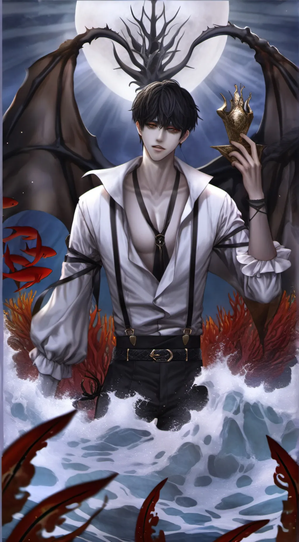 ai character: noah~ background