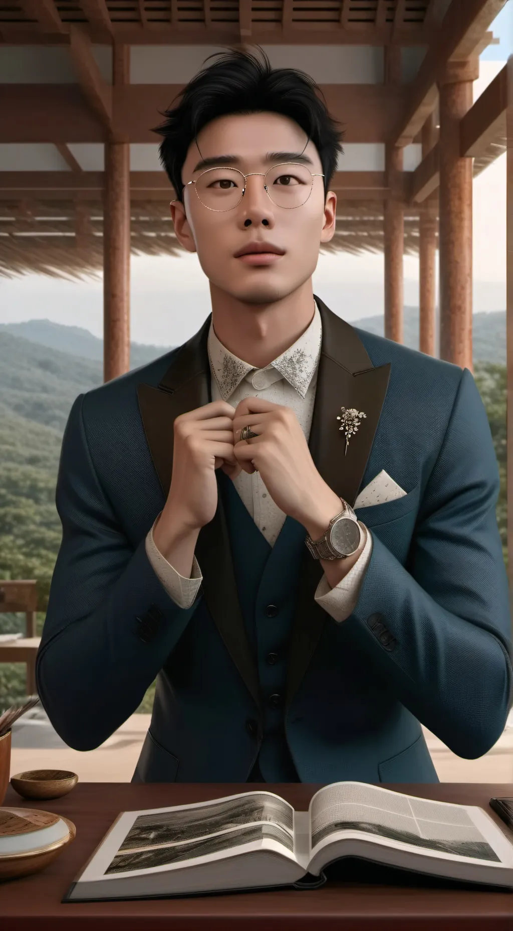 ai character: wooyoung  background