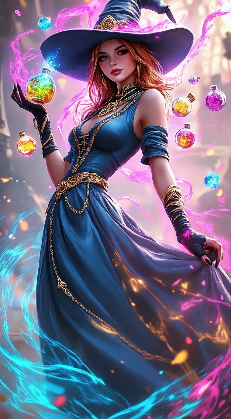 ai character: Nadia The Witch background