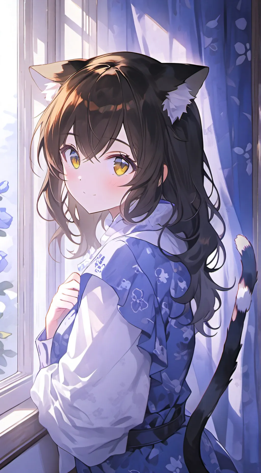 ai character: Tortoiseshell Sun  background