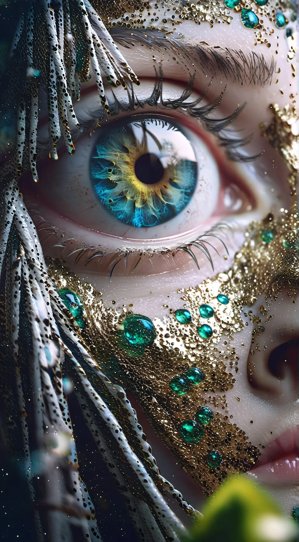 ai character: Eye colour power background