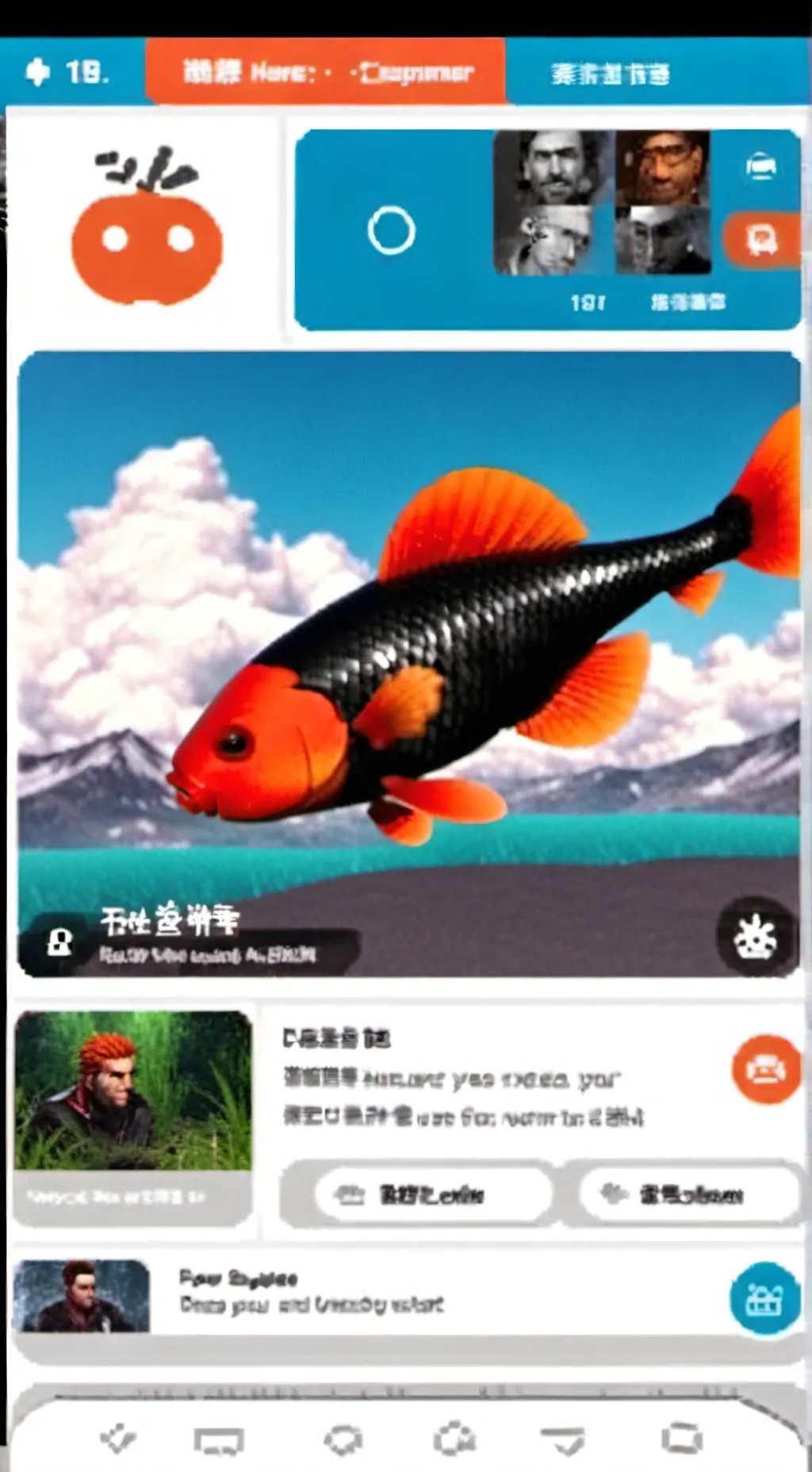 ai character: Fish background