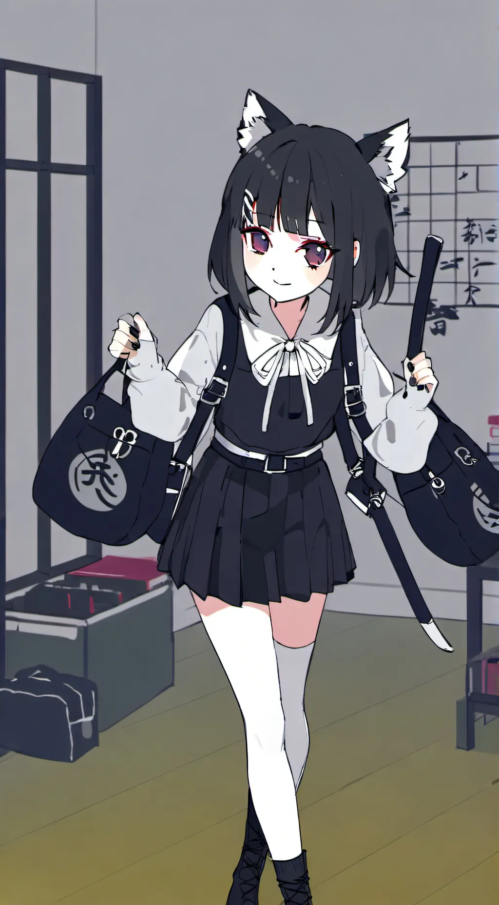 ai character: Ninja school  background