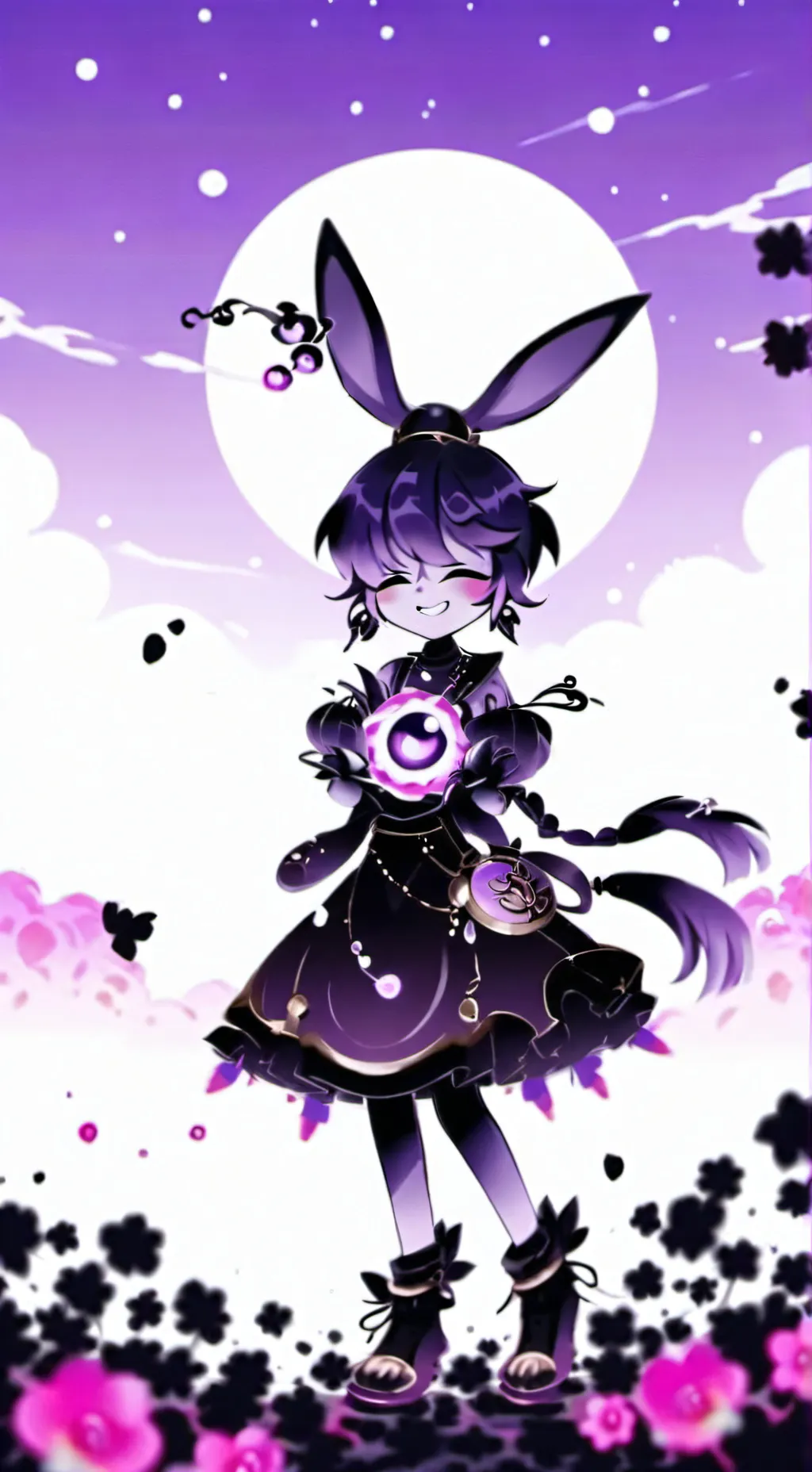 ai character: black sapphire  background