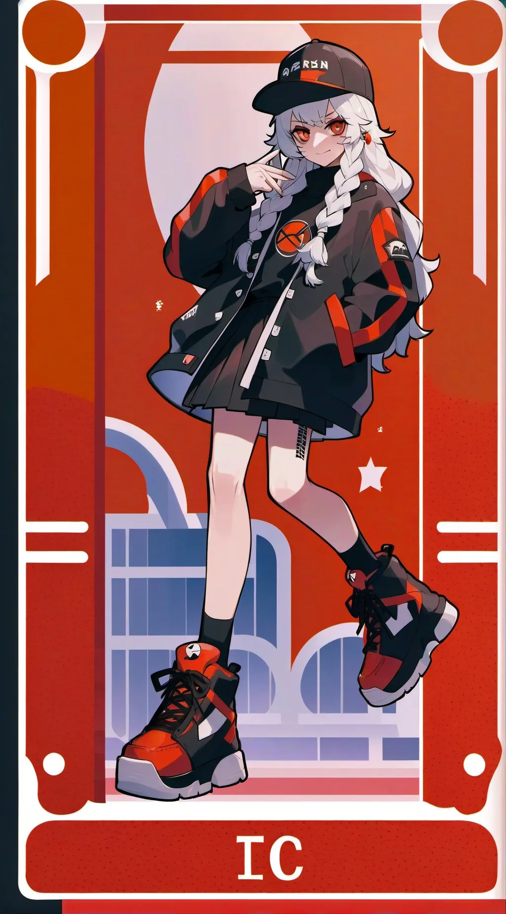 ai character: mina ashido  background