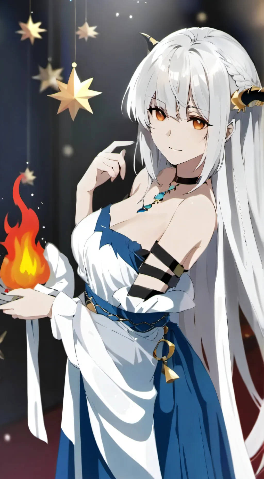 ai character: 🌟🔥☀️ background