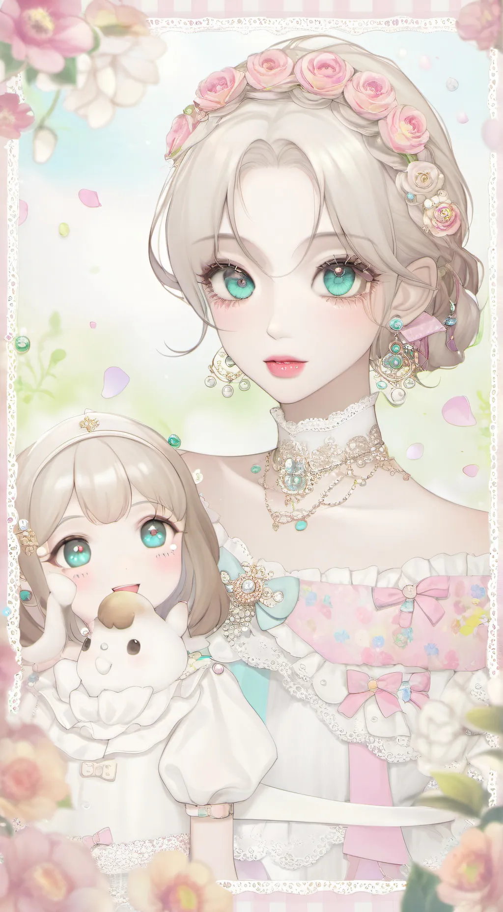 ai character: tu hija y novia😐 background