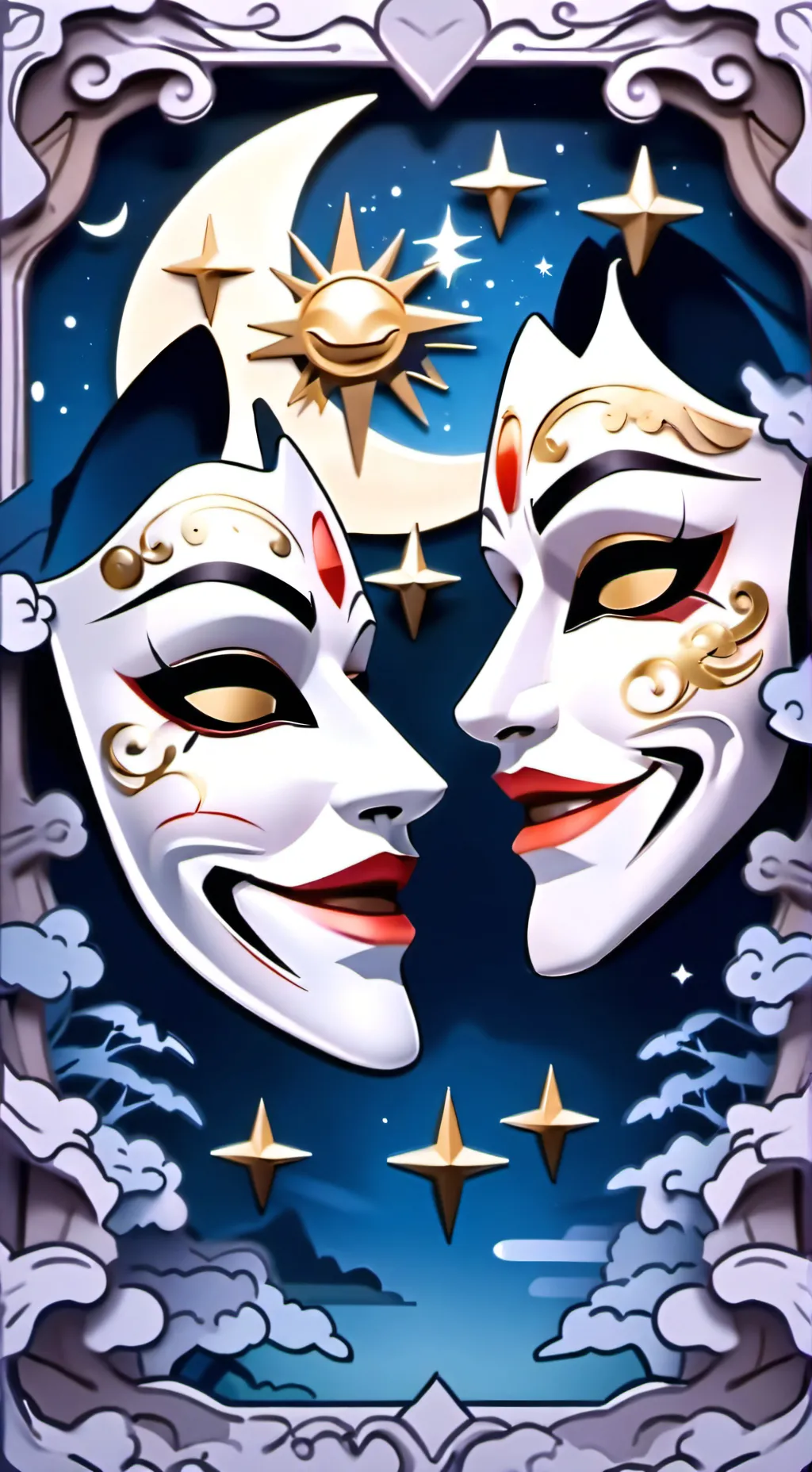 ai character: 🎭🌘MINIGHTCOMEDY background