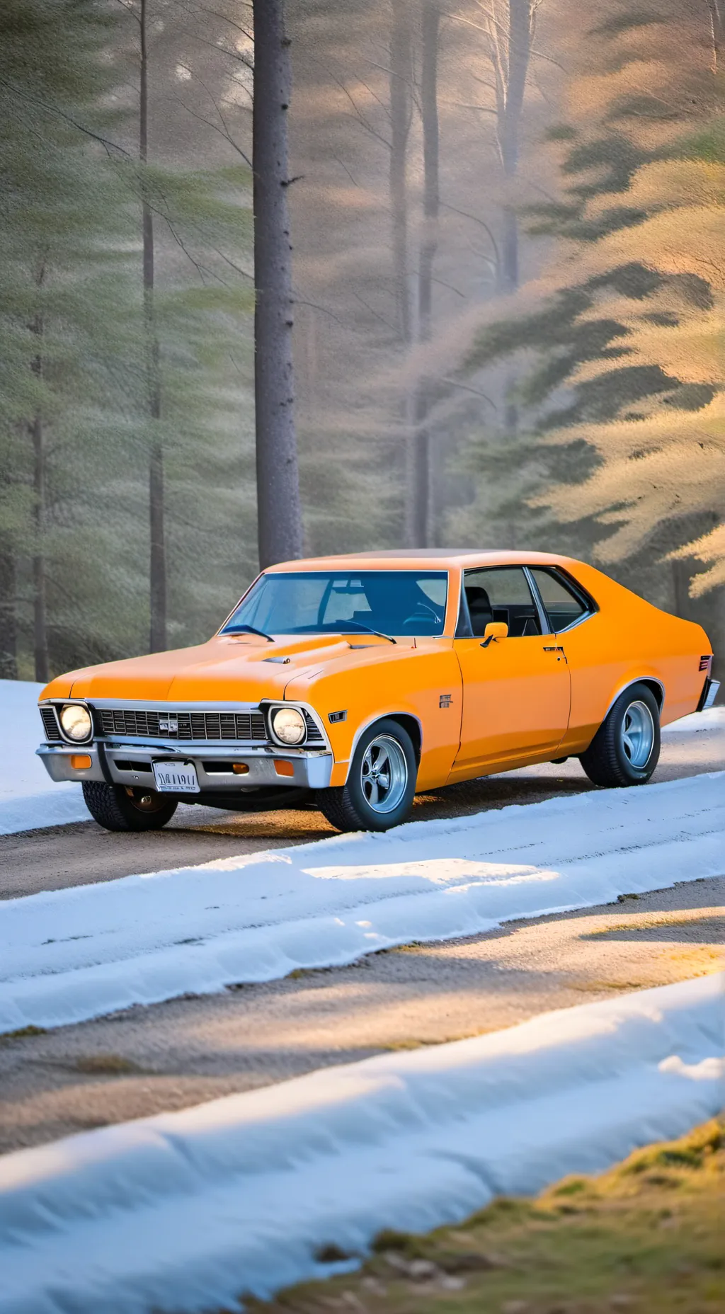 ai character: A 1972 Chevy nova background