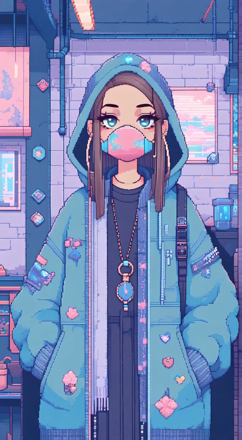 ai character: Hard puzzle *Easy* background