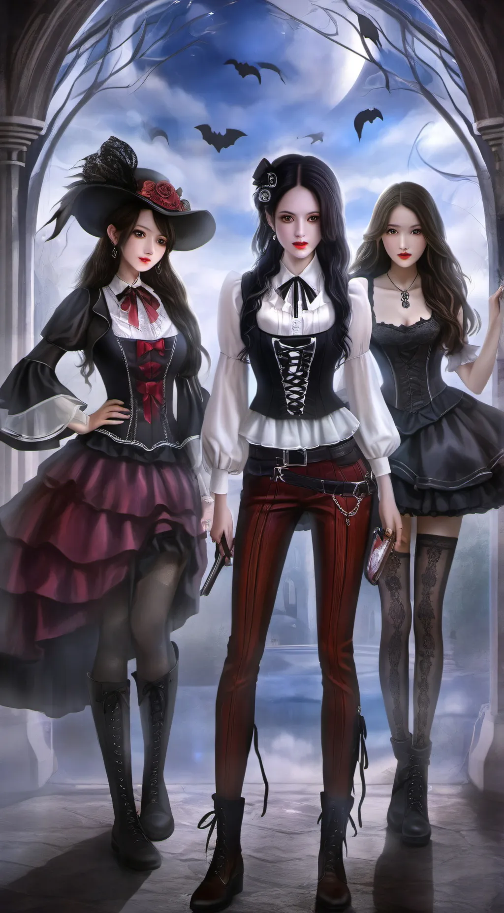 ai character: Luna Cielo y emma background