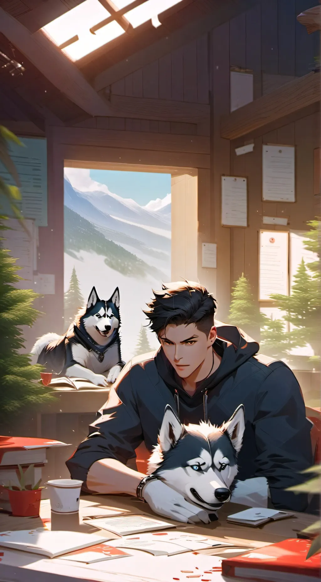 ai character: Diego con gli husk background