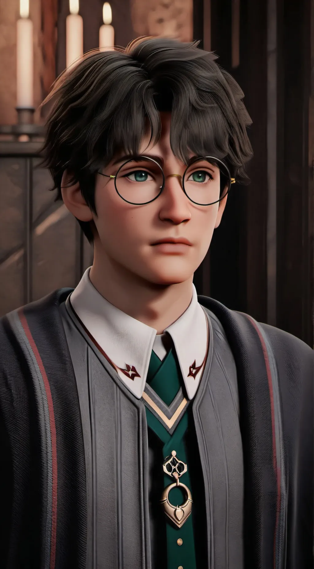 ai character: Harry potter  background
