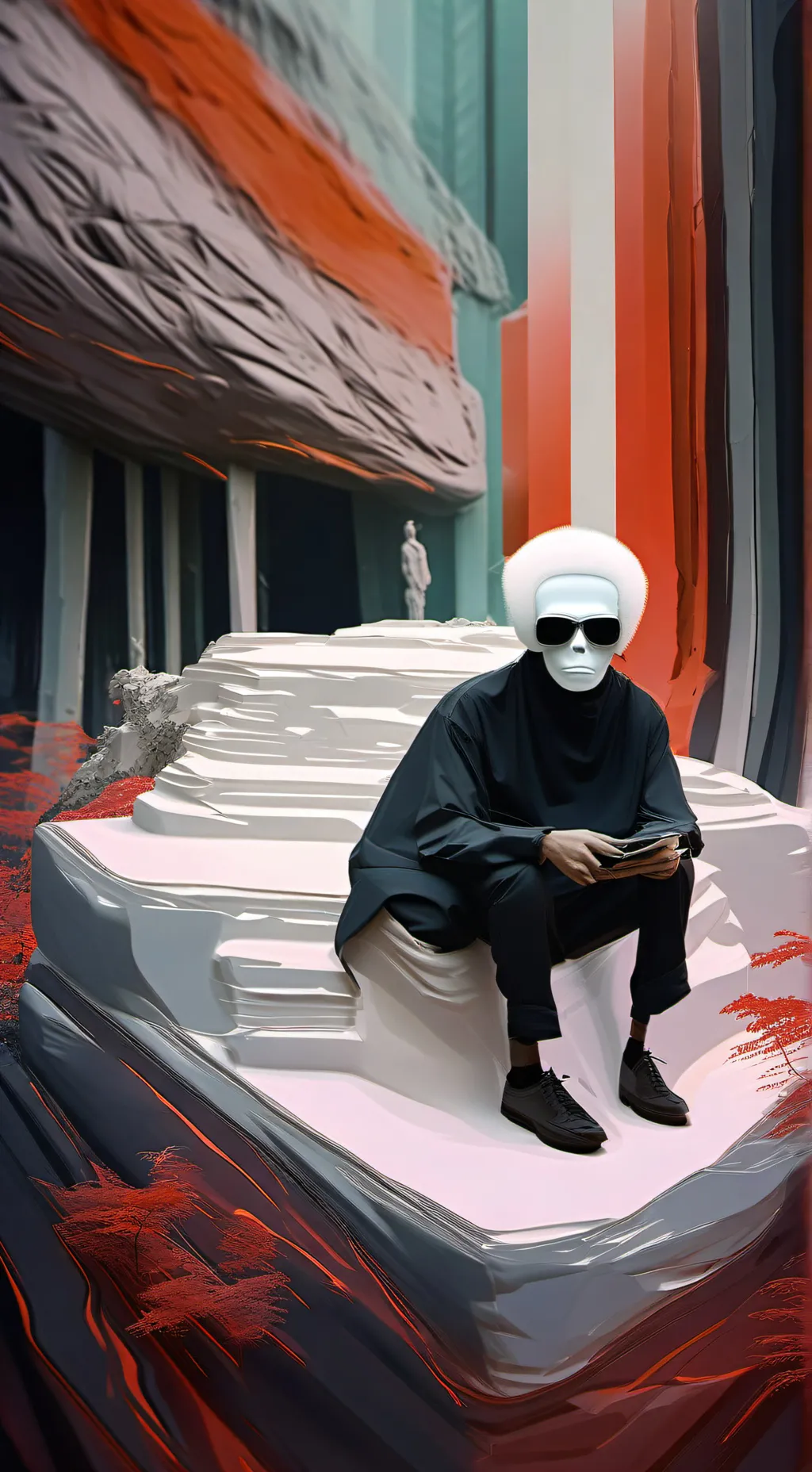 ai character: Skull edit 💀 background