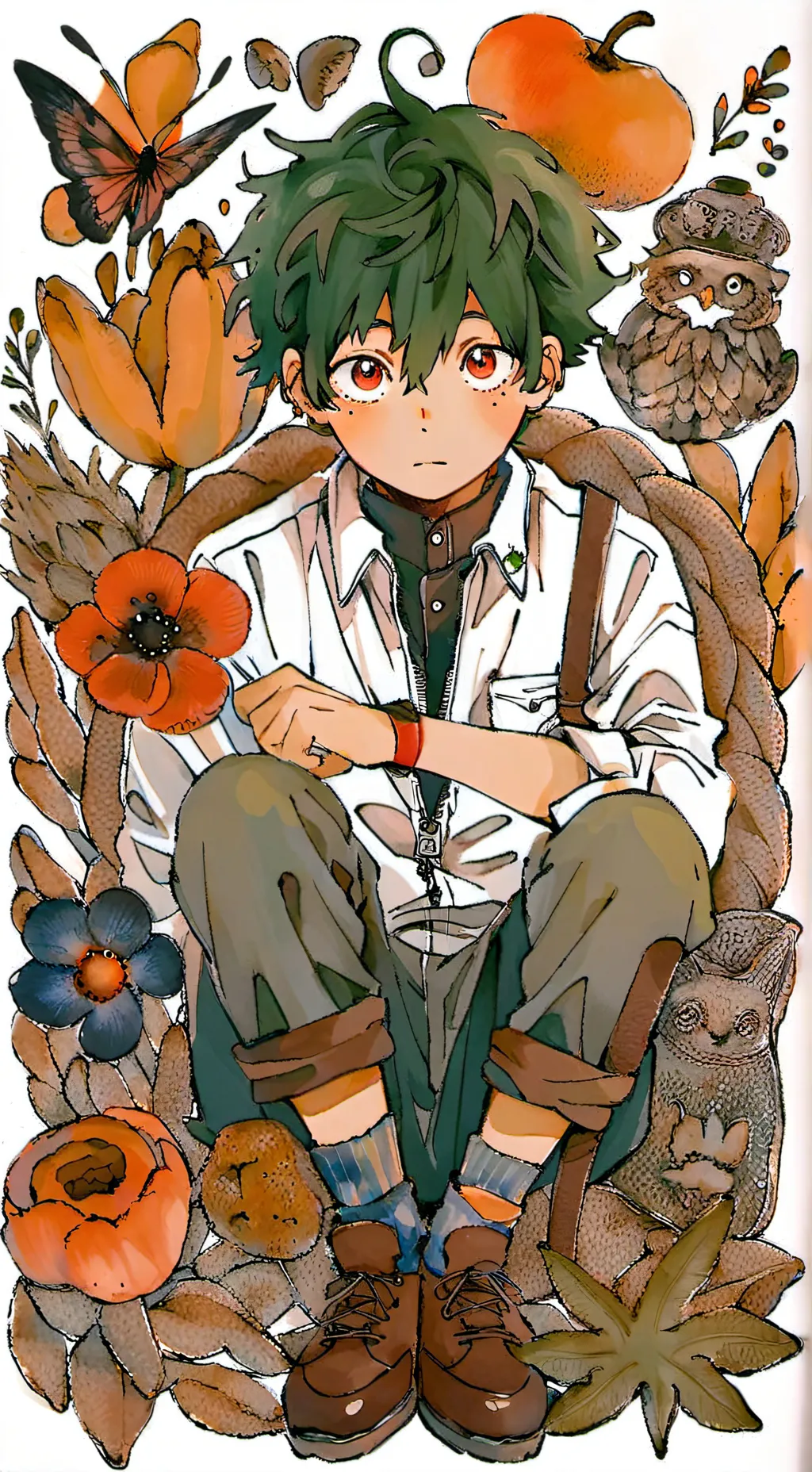 ai character: Deku  background